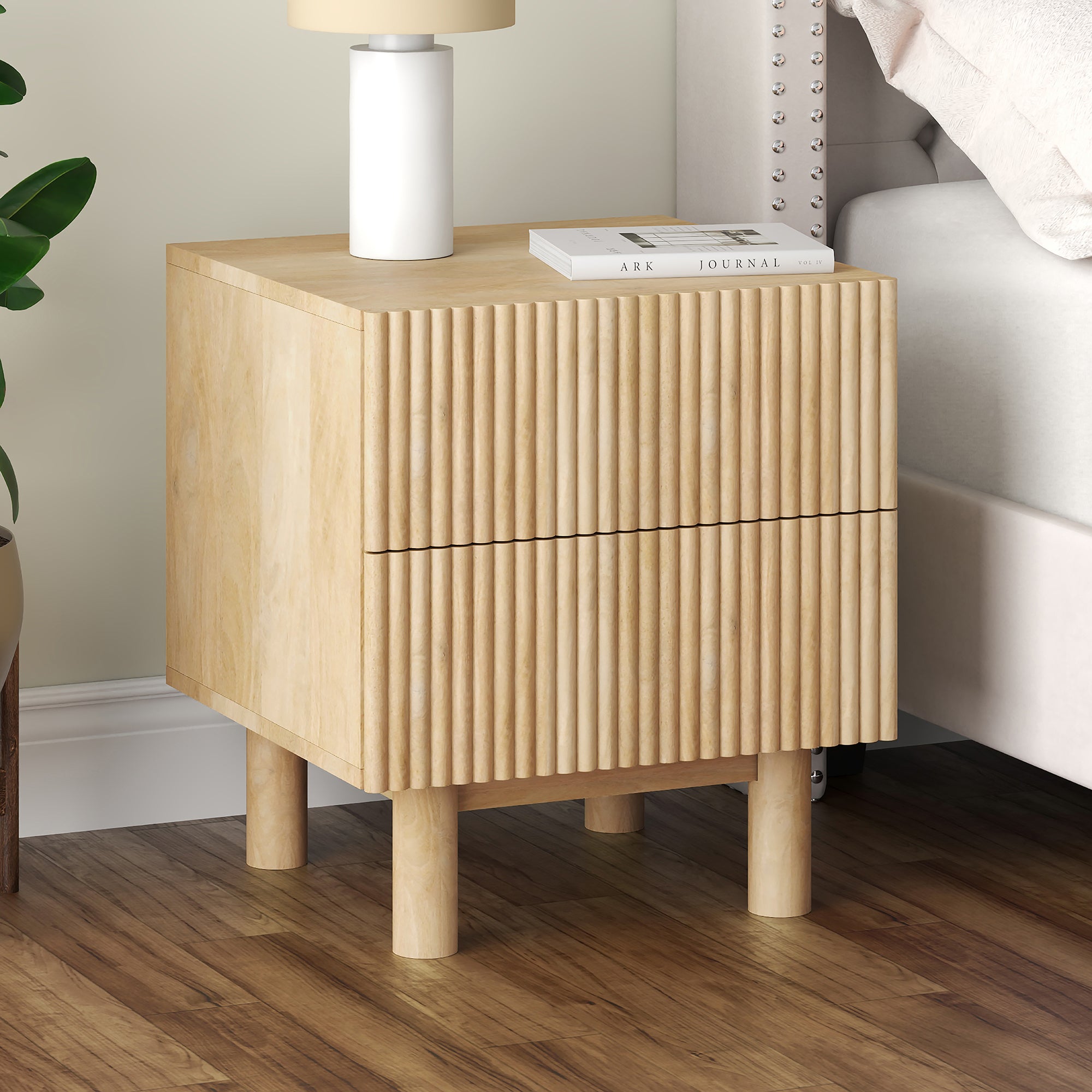 WorldwideSANGRA - 2 DRAWER ACCENT TABLE - NATURAL
