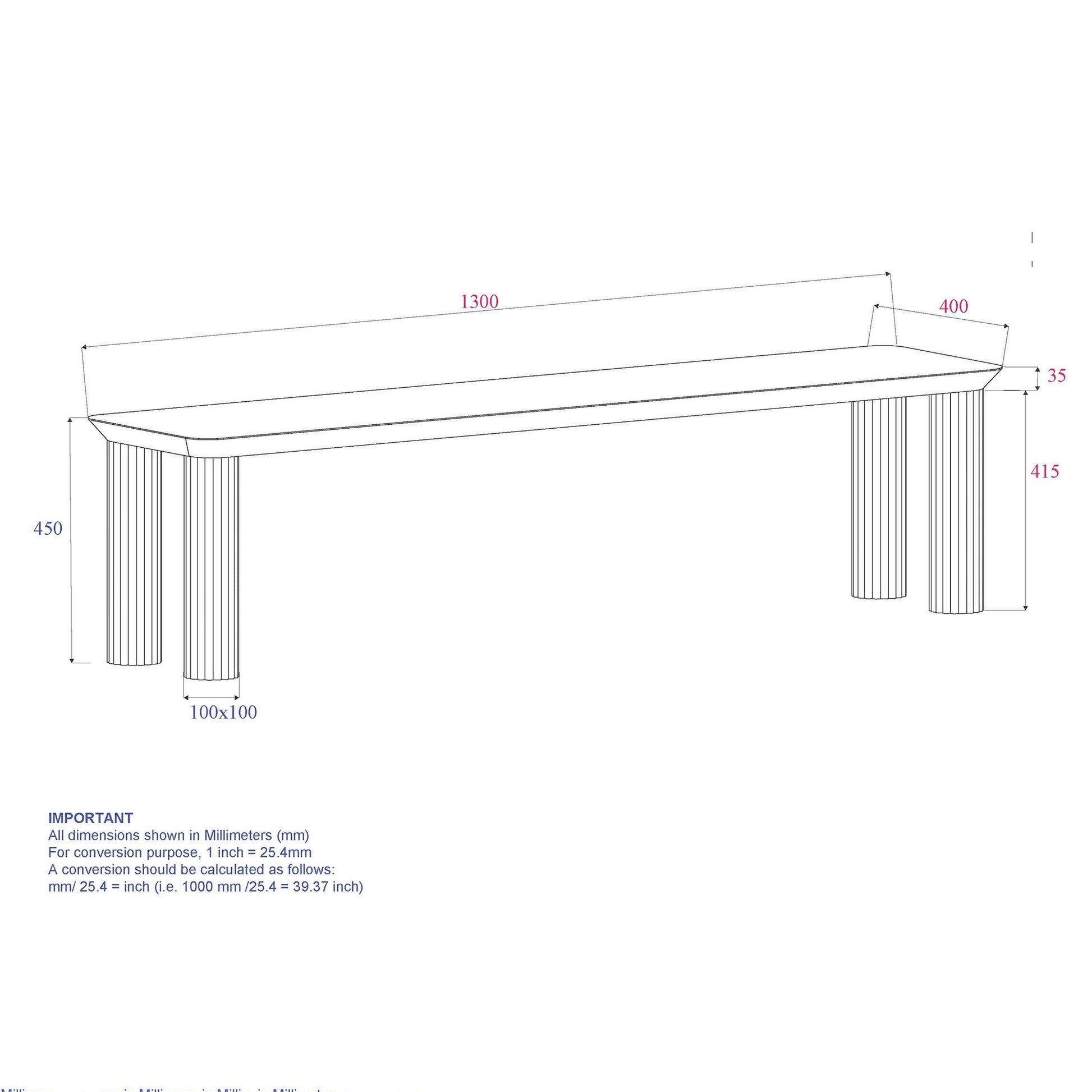 WorldwideSANGRA - 51" BENCH - NATURAL