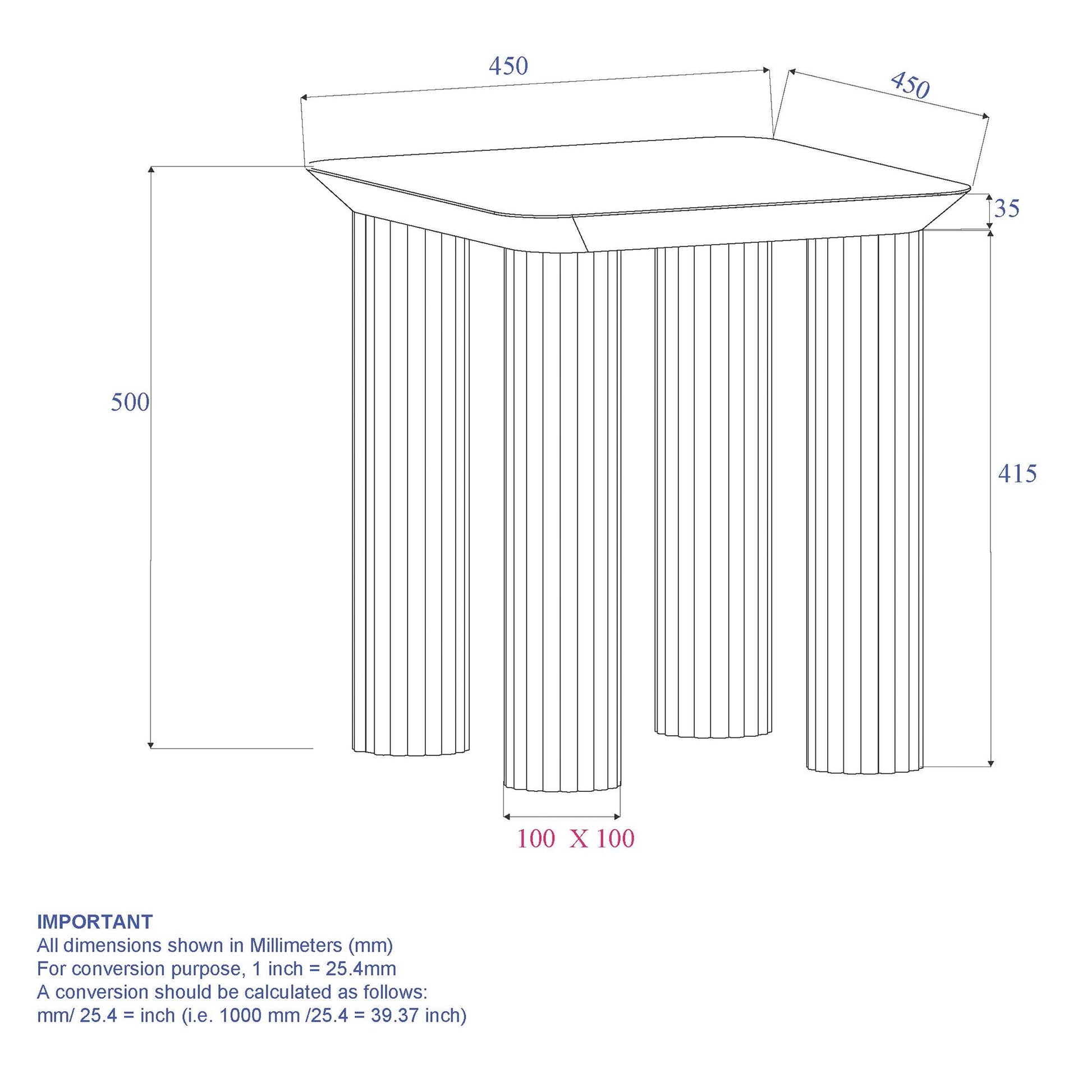 WorldwideSANGRA - ACCENT TABLE - BLACK