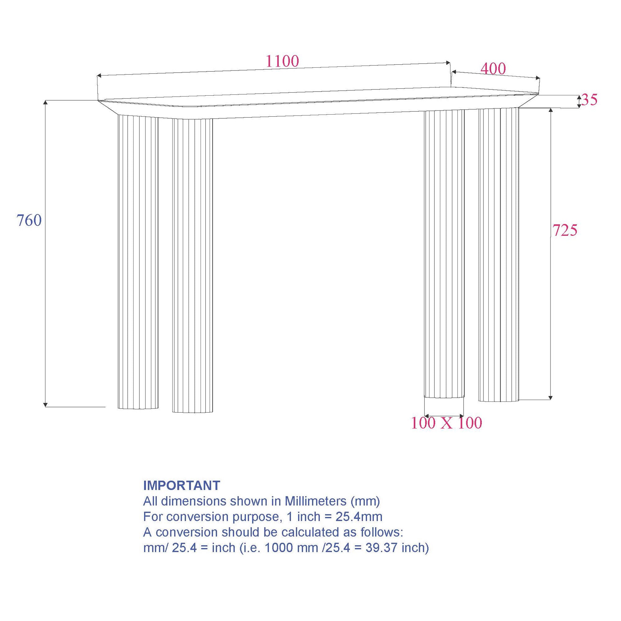 WorldwideSANGRA - CONSOLE TABLE - BLACK