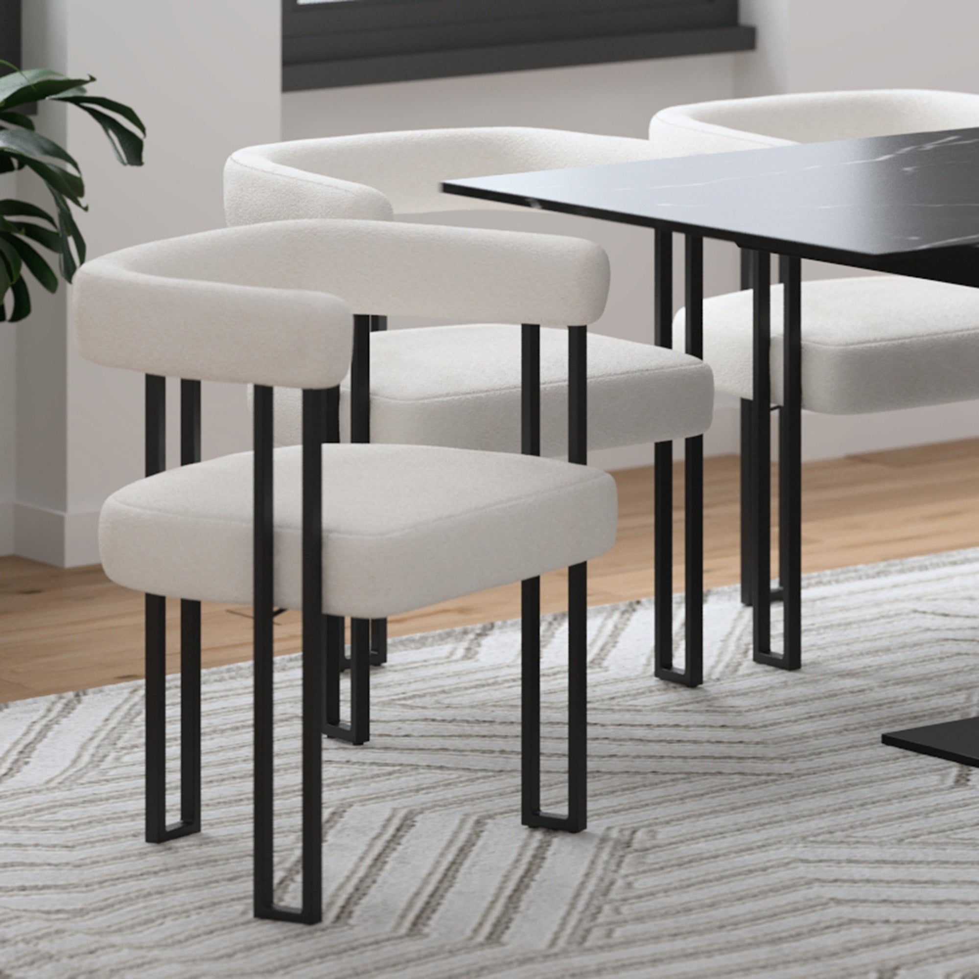 WorldwideSCARLET - DINING CHAIR - IVORY