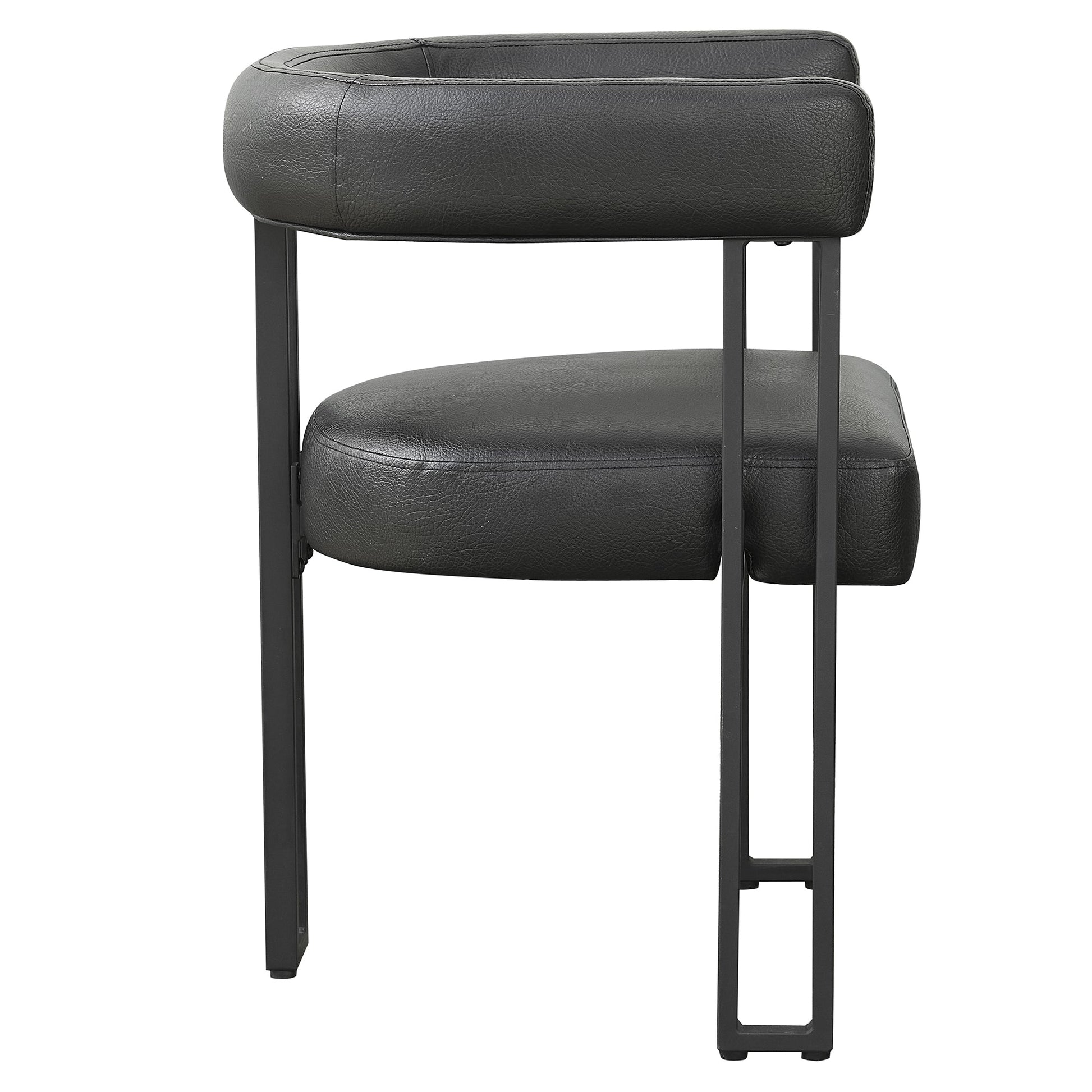 WorldwideSCARLET - DINING CHAIR - PU BLACK