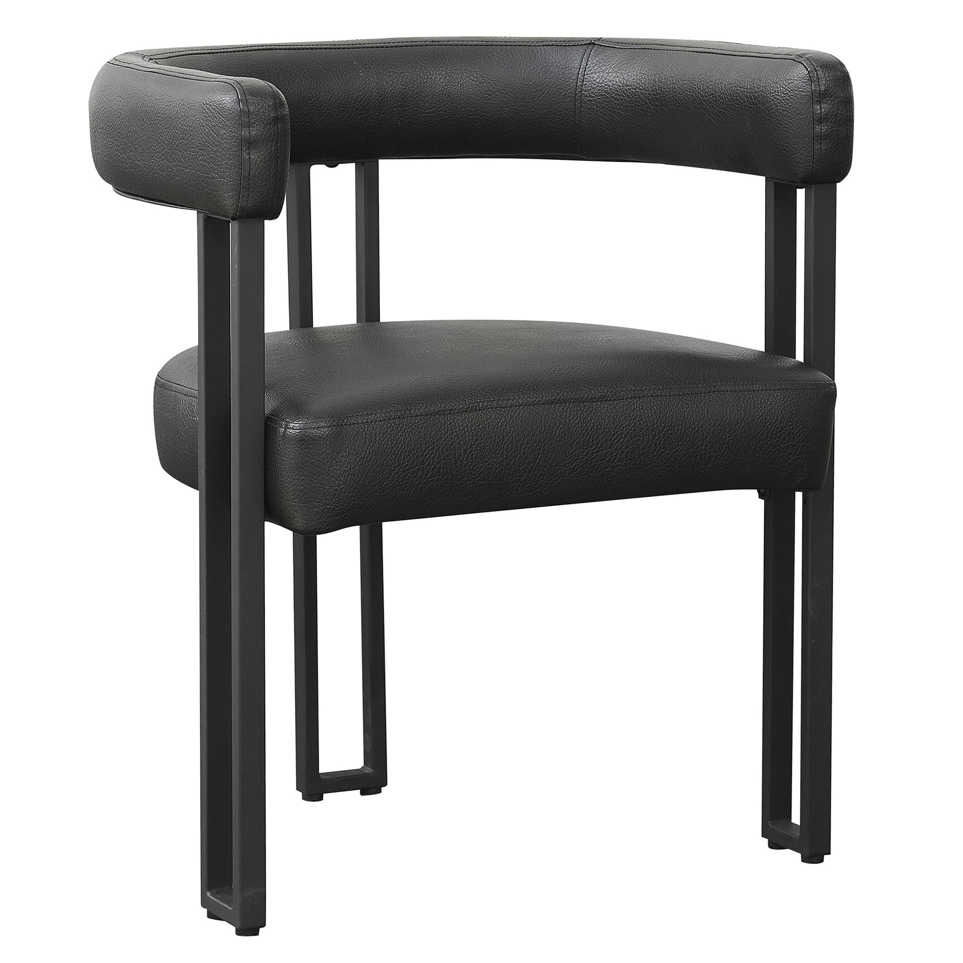 WorldwideSCARLET - DINING CHAIR - PU BLACK