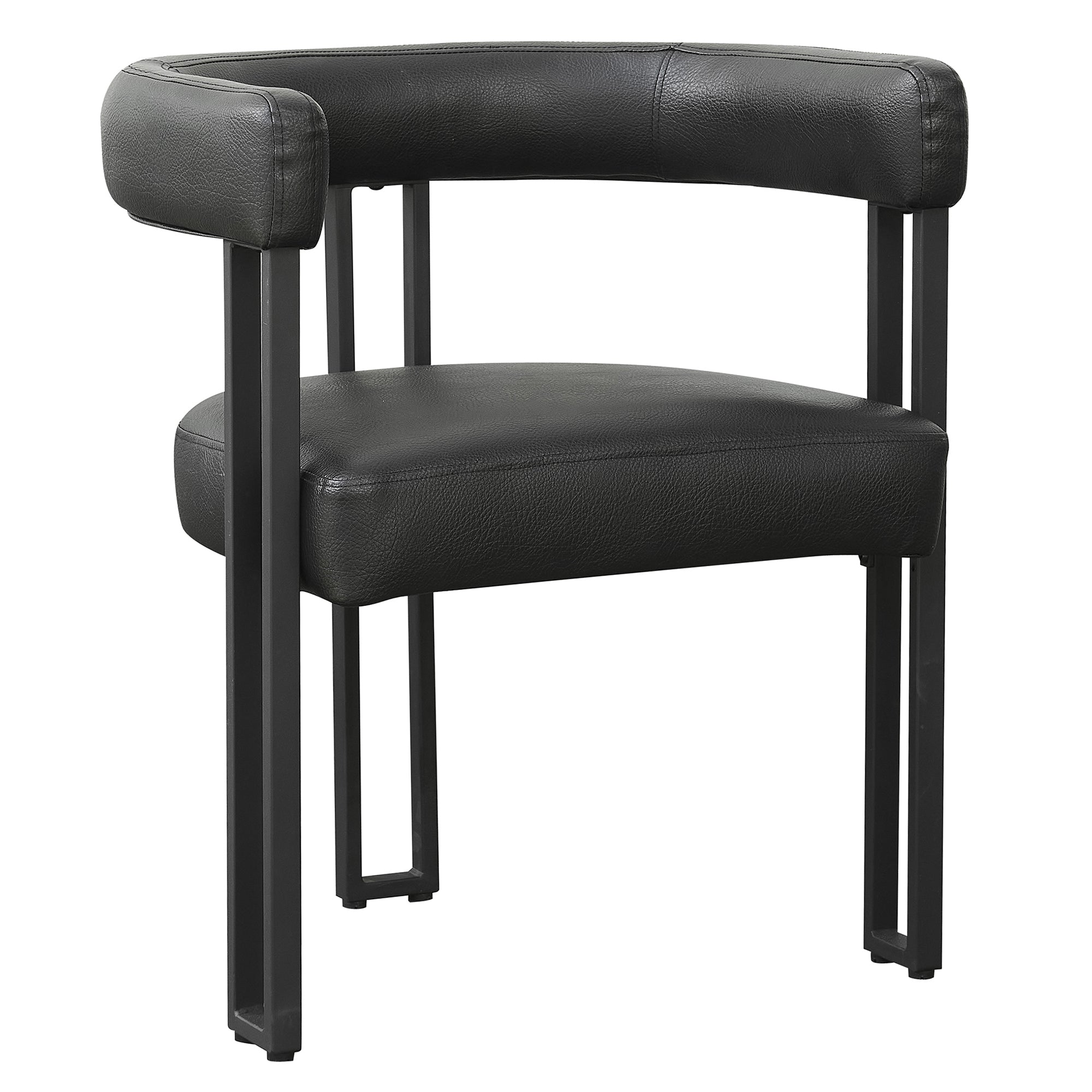 WorldwideSCARLET - DINING CHAIR - PU BLACK