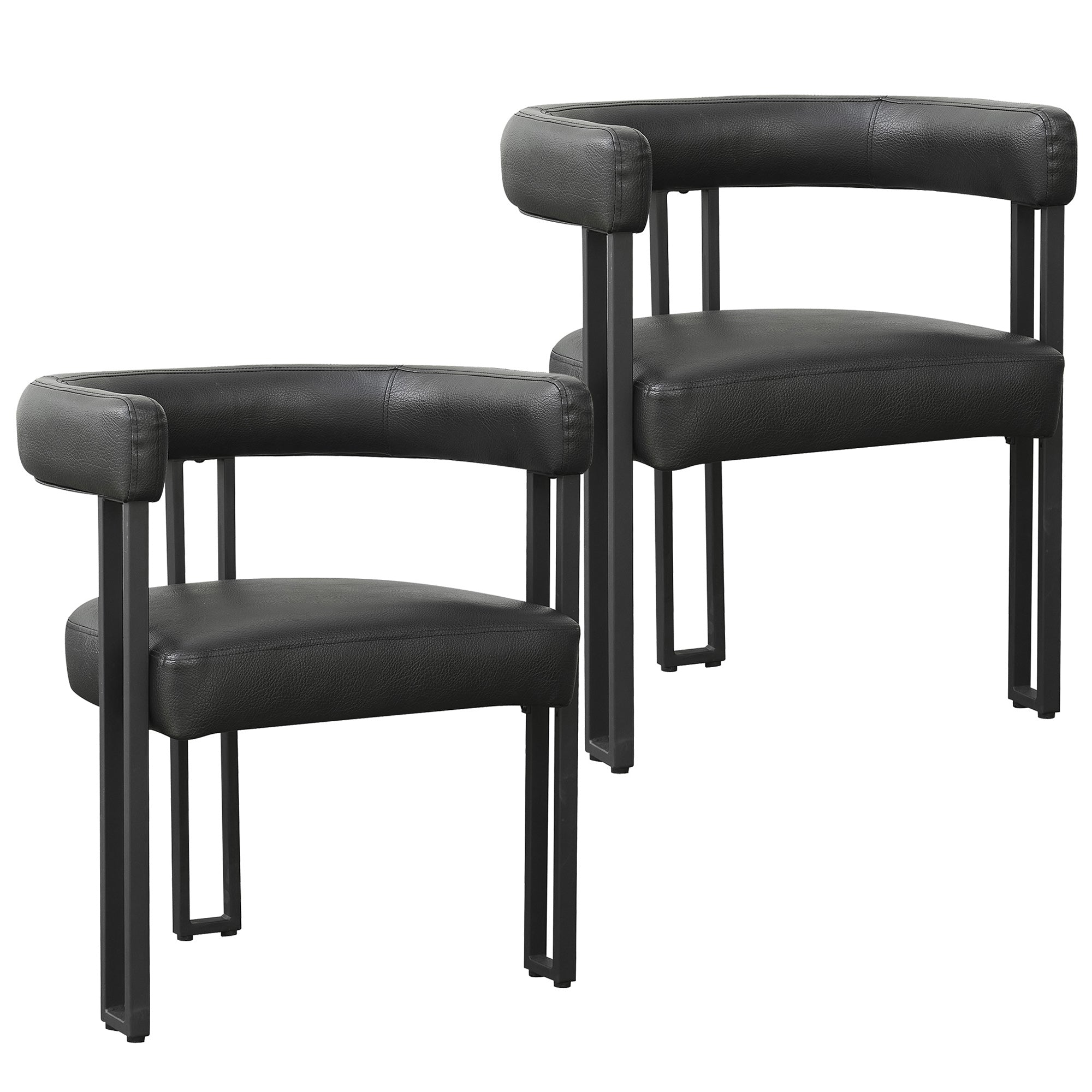 WorldwideSCARLET - DINING CHAIR - PU BLACK