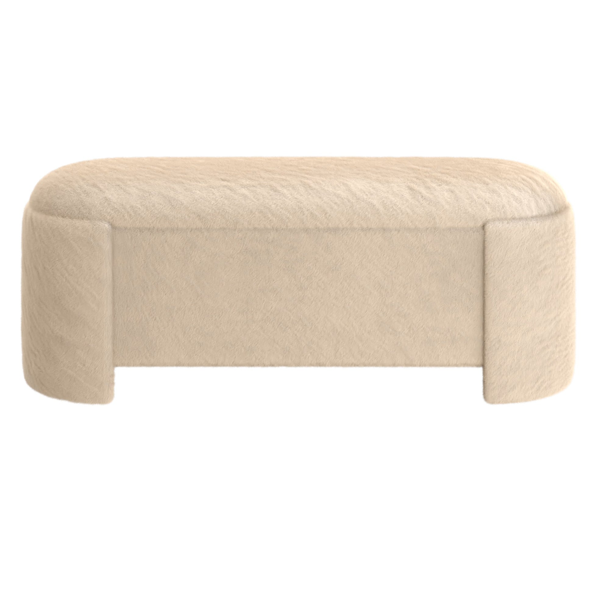WorldwideSELENE - STORAGE OTTOMAN - DARK BEIGE
