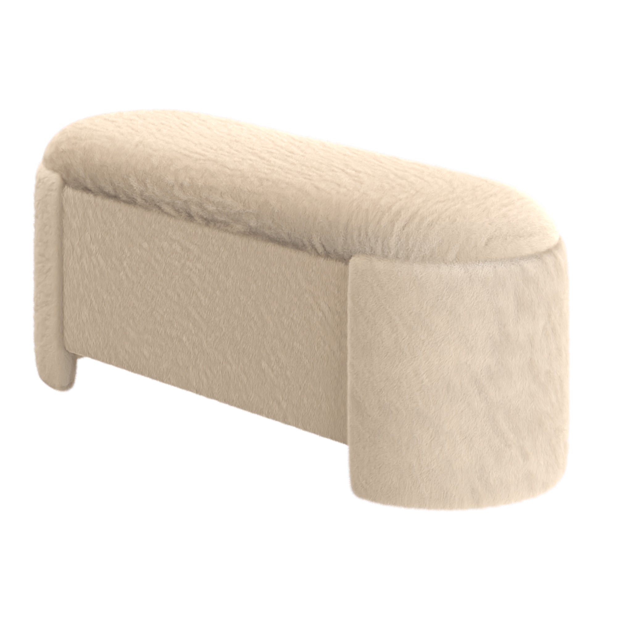 WorldwideSELENE - STORAGE OTTOMAN - DARK BEIGE