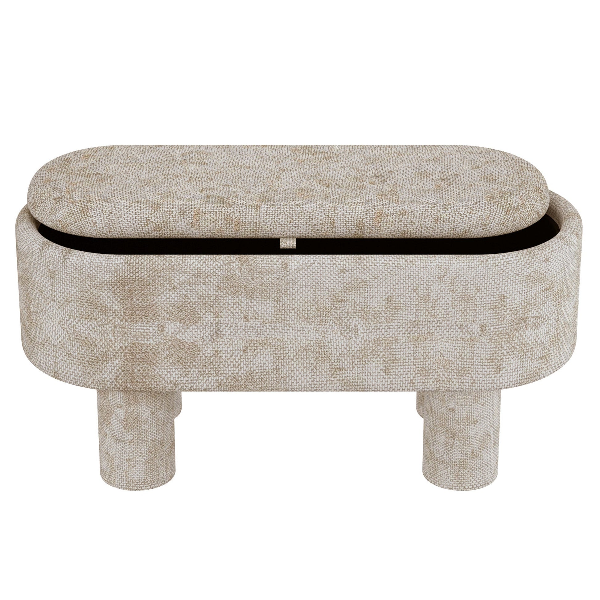 WorldwideSEZRON - STORAGE OTTOMAN BENCH - BEIGE