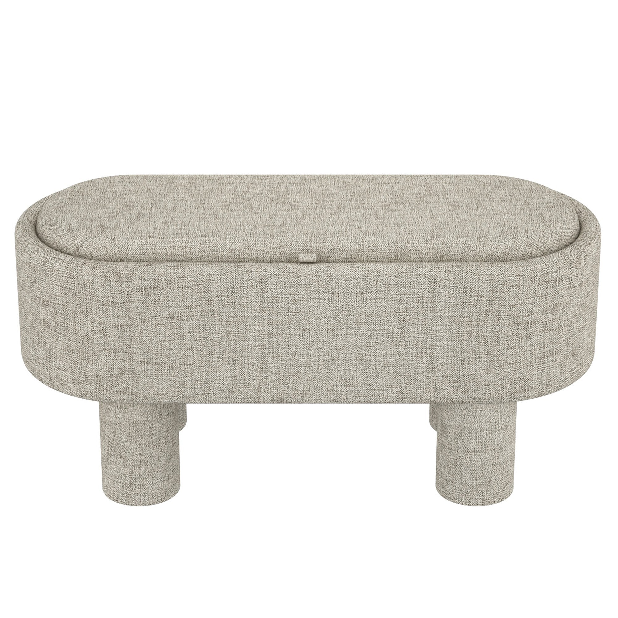WorldwideSEZRON - STORAGE OTTOMAN BENCH - WARM GREY