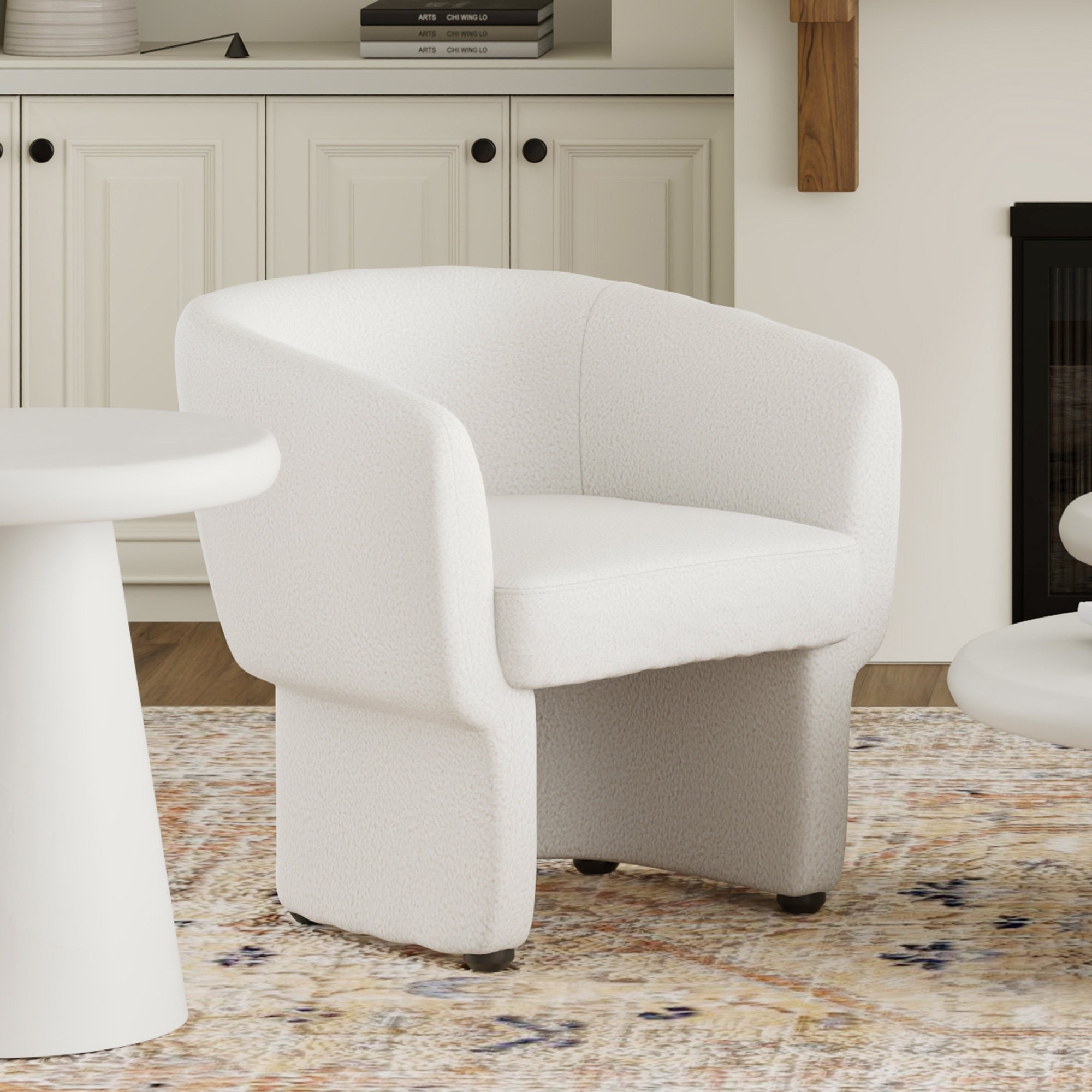WorldwideSHERI - ACCENT CHAIR - WHITE BOUCLE
