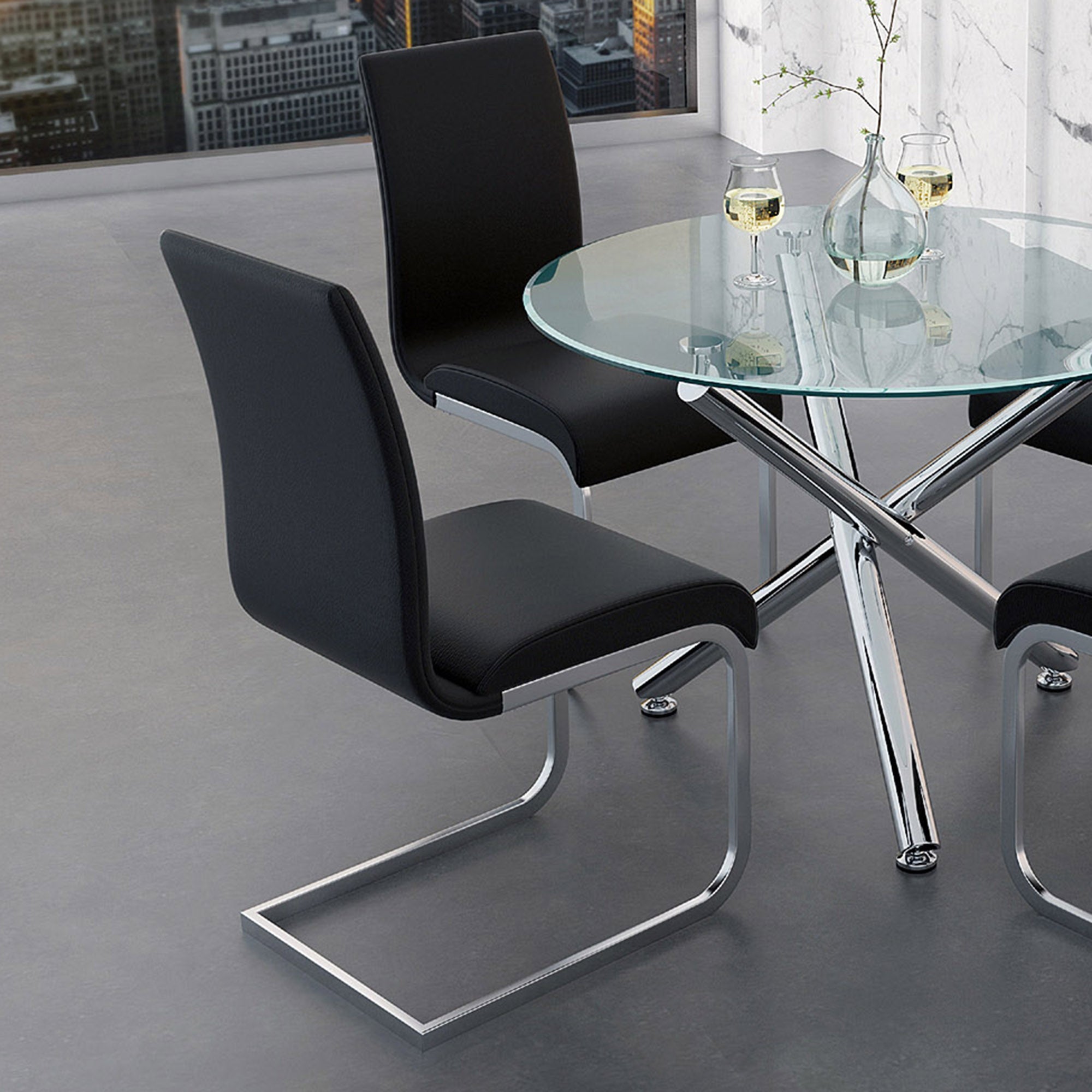 WorldwideSOLARA II_MAXIM BK - 5PC DINING SET