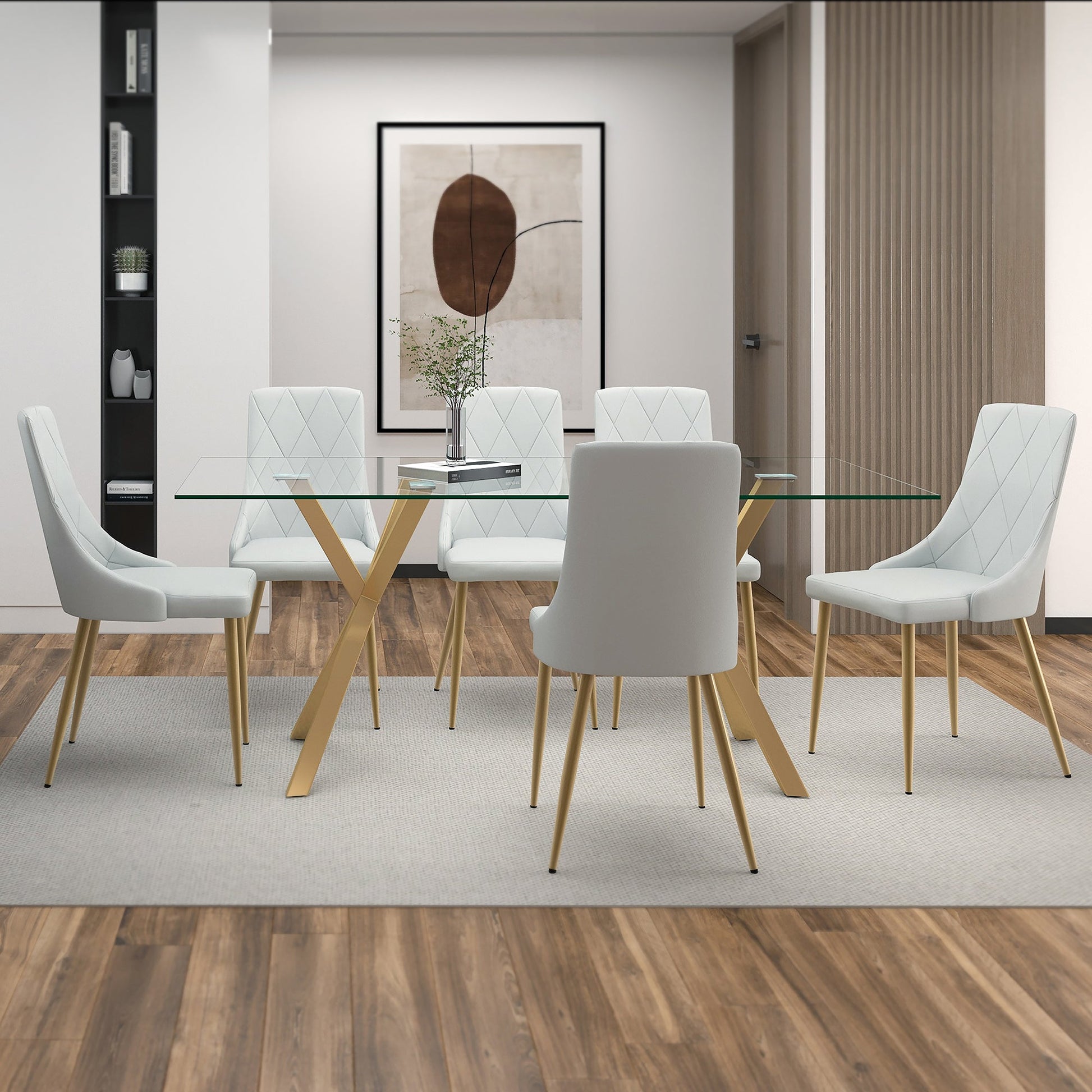WorldwideSTARK GL_ANTOINE LG - 7PC DINING SET