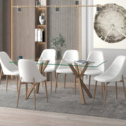 WorldwideSTARK GL_CLEO WT - 7PC DINING SET