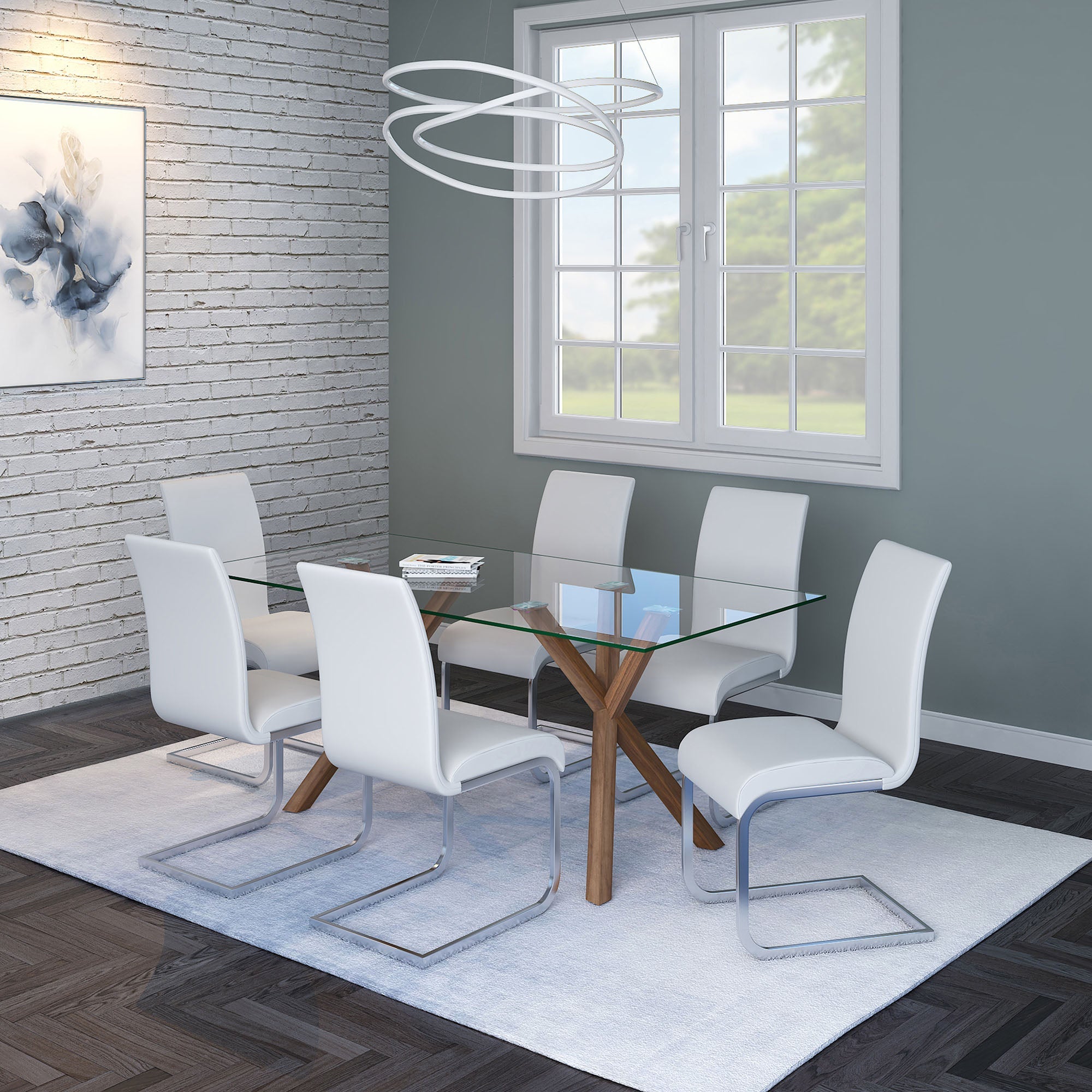 WorldwideSTARK WAL_MAXIM WT - 7PC DINING SET