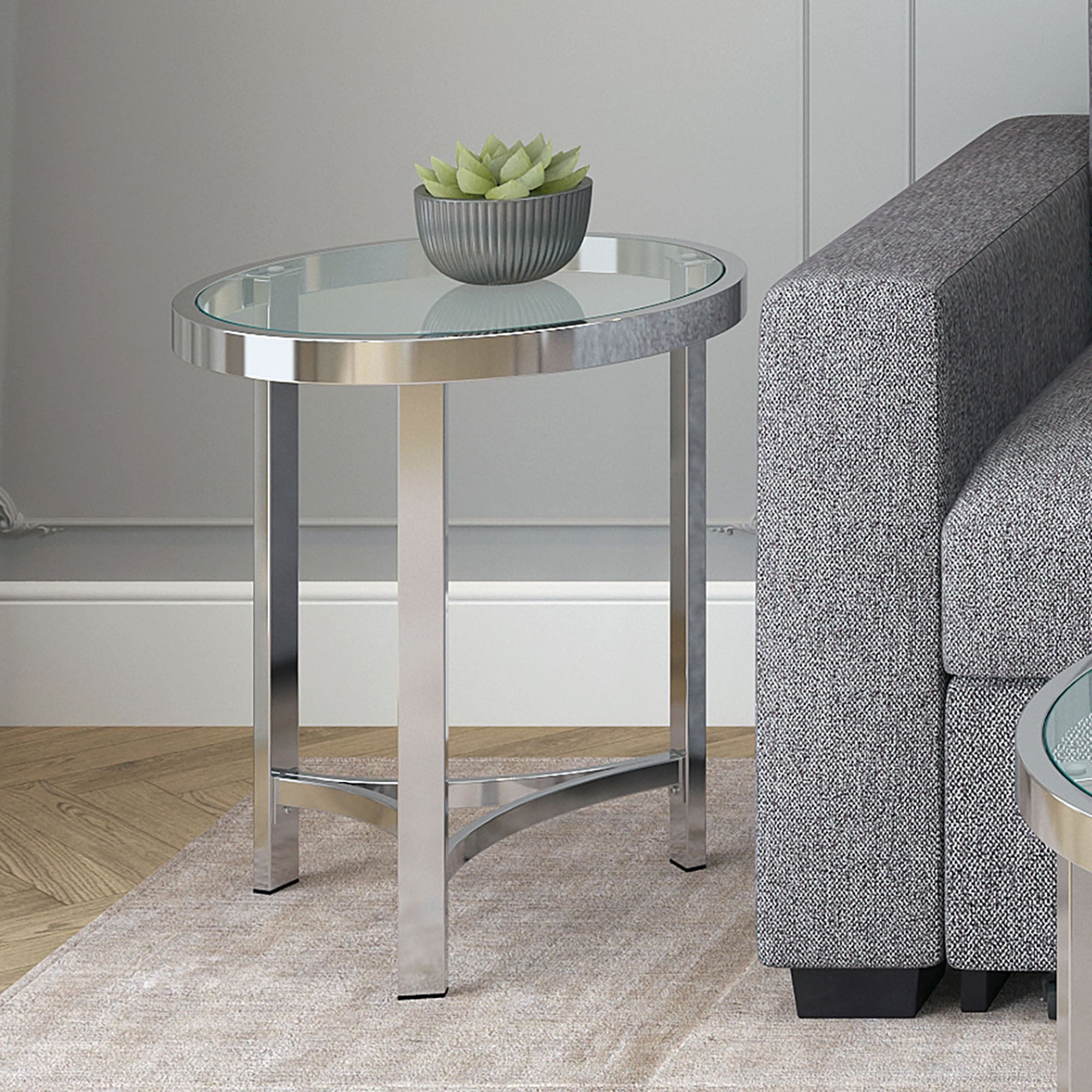 WorldwideSTRATA - ACCENT TABLE - CHROME