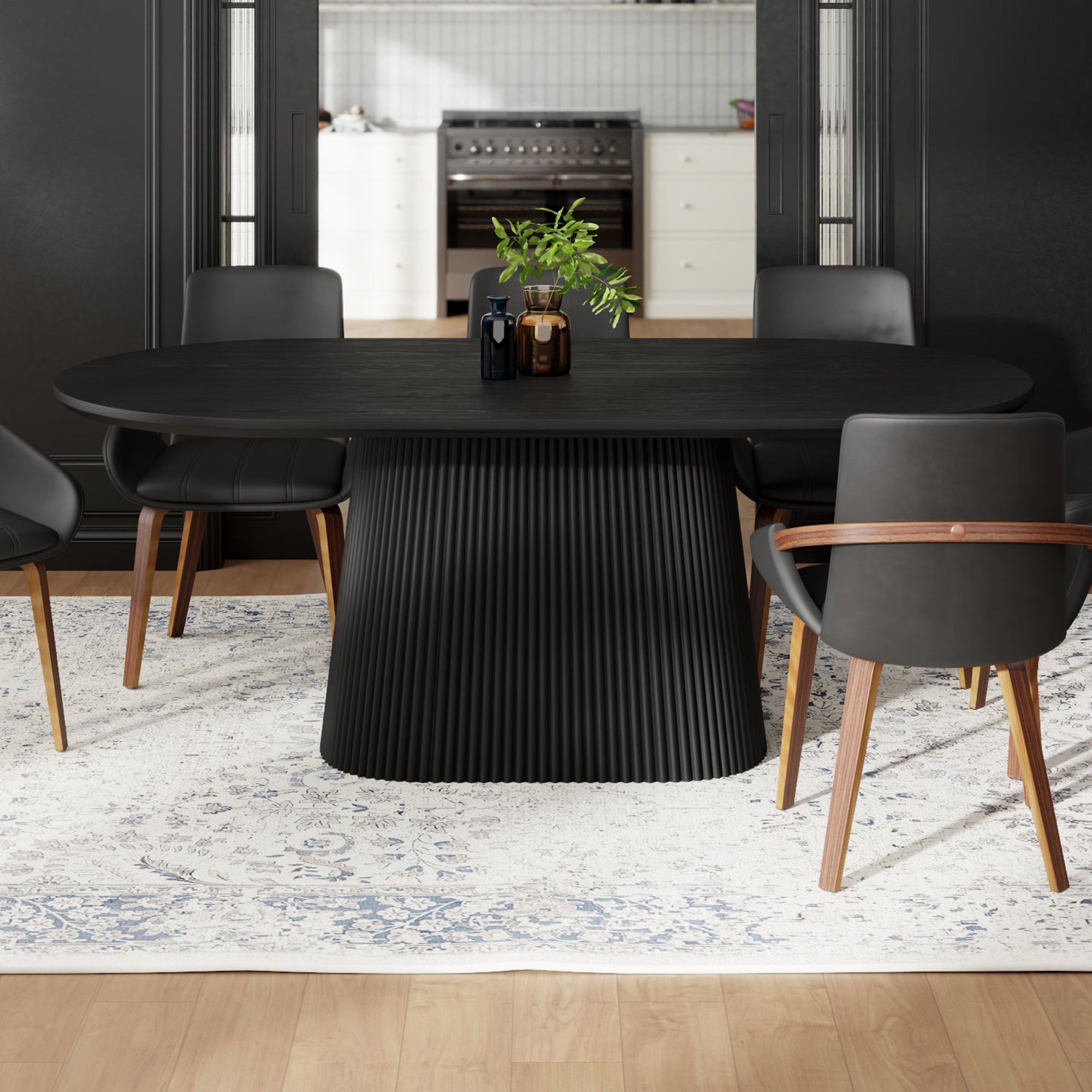 WorldwideTOVAS - OVAL DINING TABLE - BLACK
