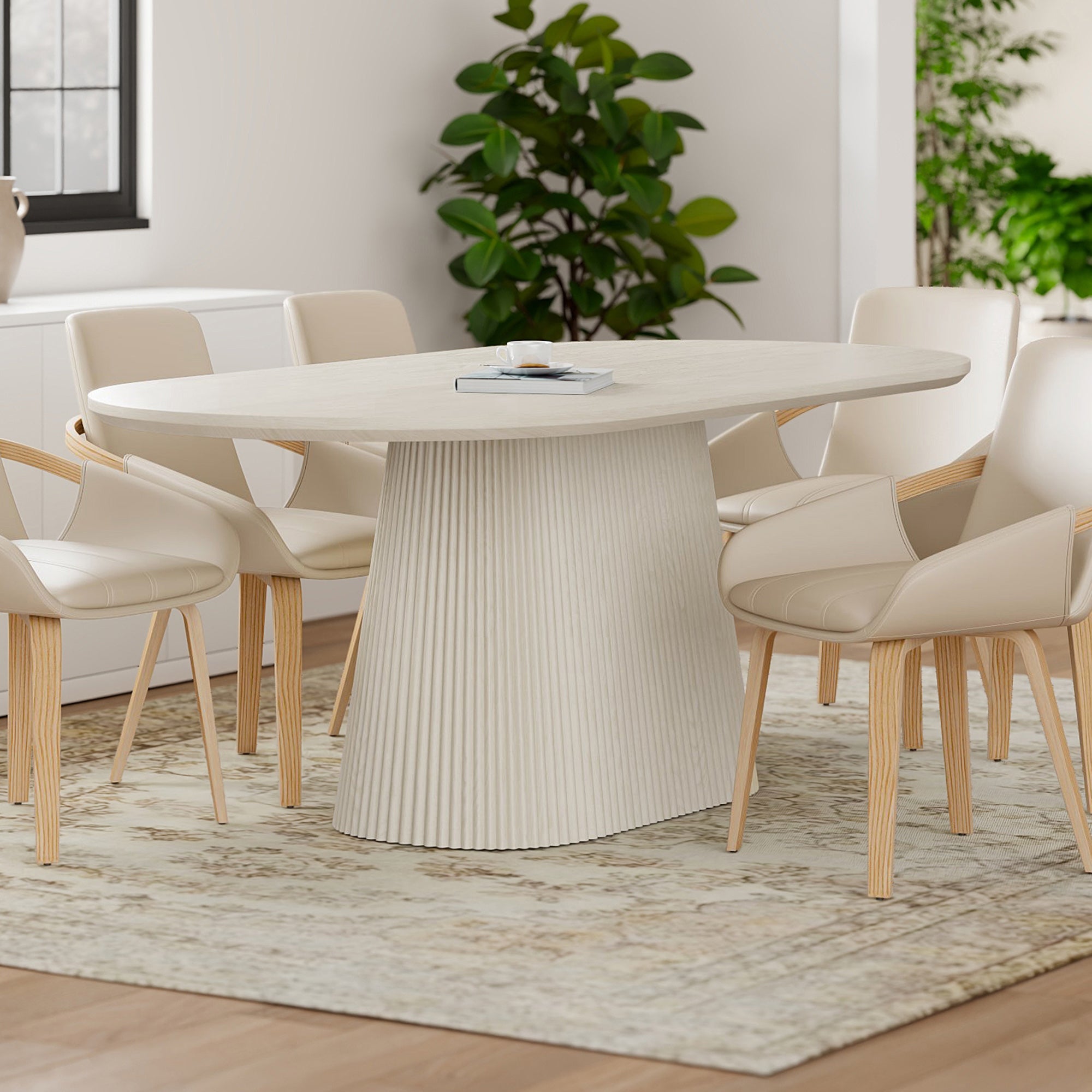 WorldwideTOVAS - OVAL DINING TABLE - IVORY