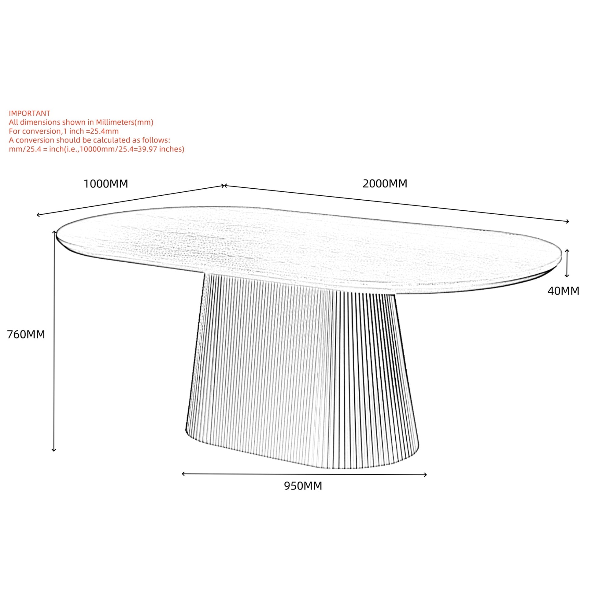 WorldwideTOVAS - OVAL DINING TABLE - IVORY