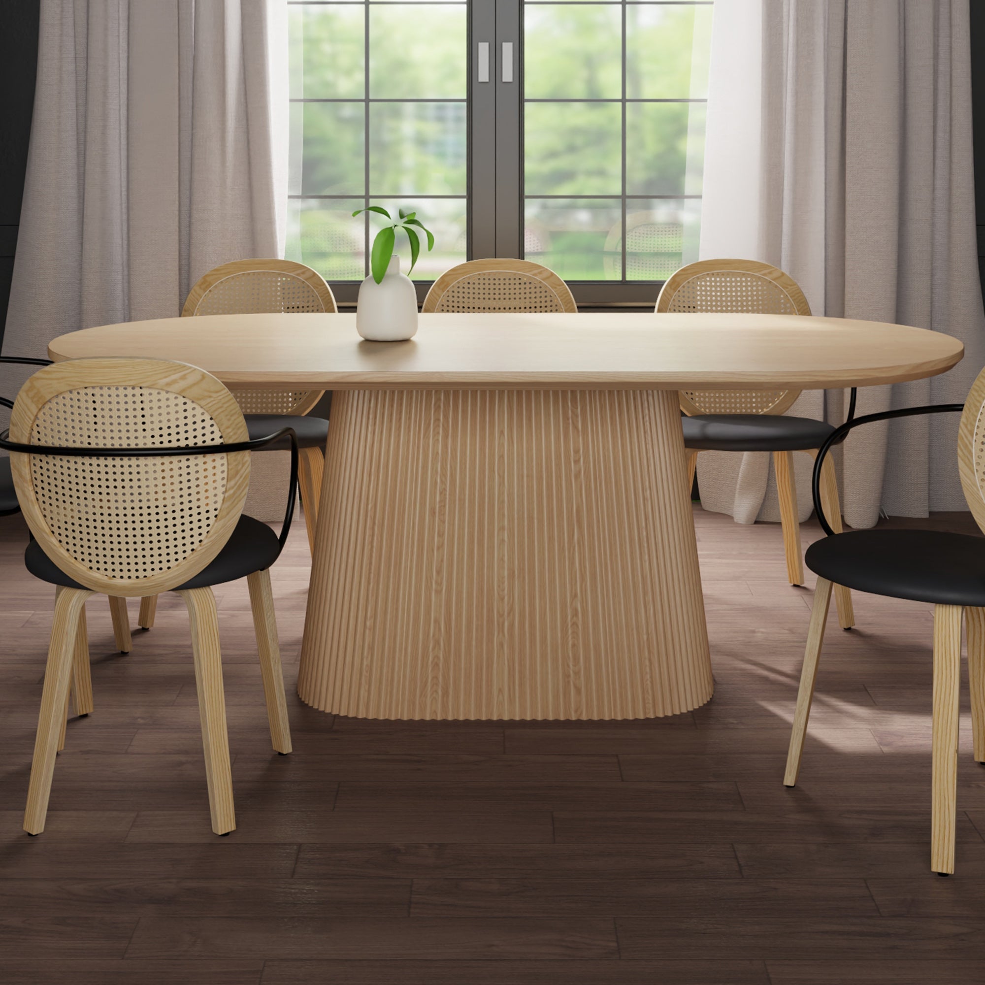 WorldwideTOVAS - OVAL DINING TABLE - NATURAL