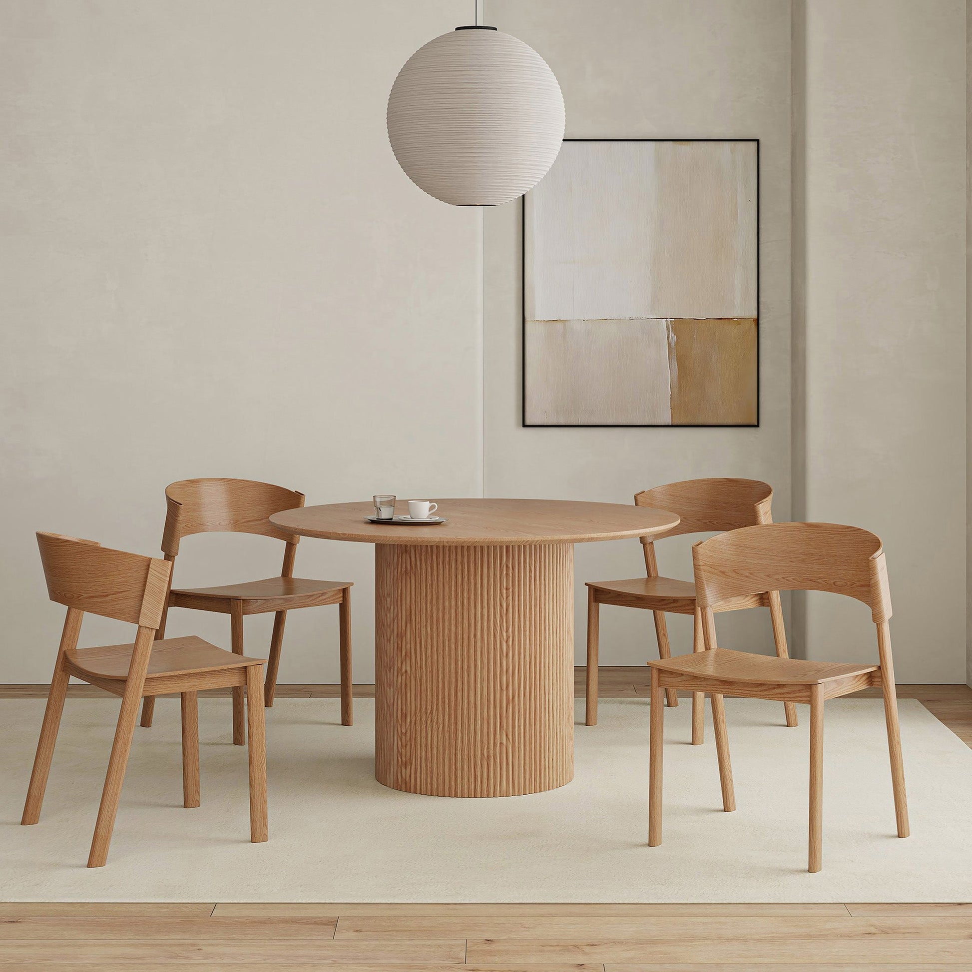 WorldwideTOVAS RND NAT_ELIAS NAT - 5PC DINING SET