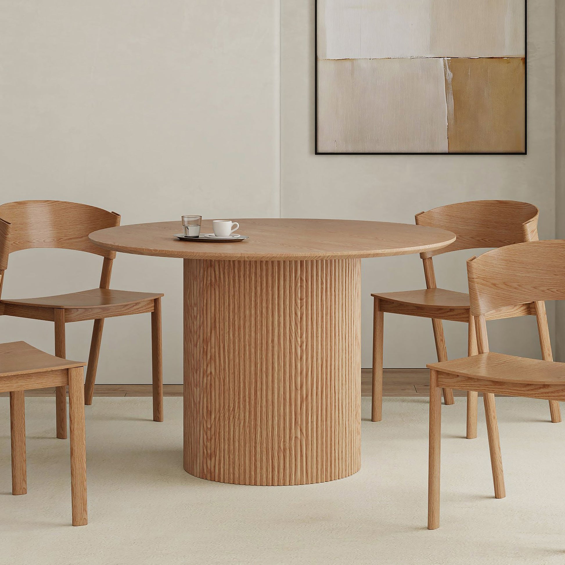 WorldwideTOVAS - ROUND DINING TABLE - NATURAL