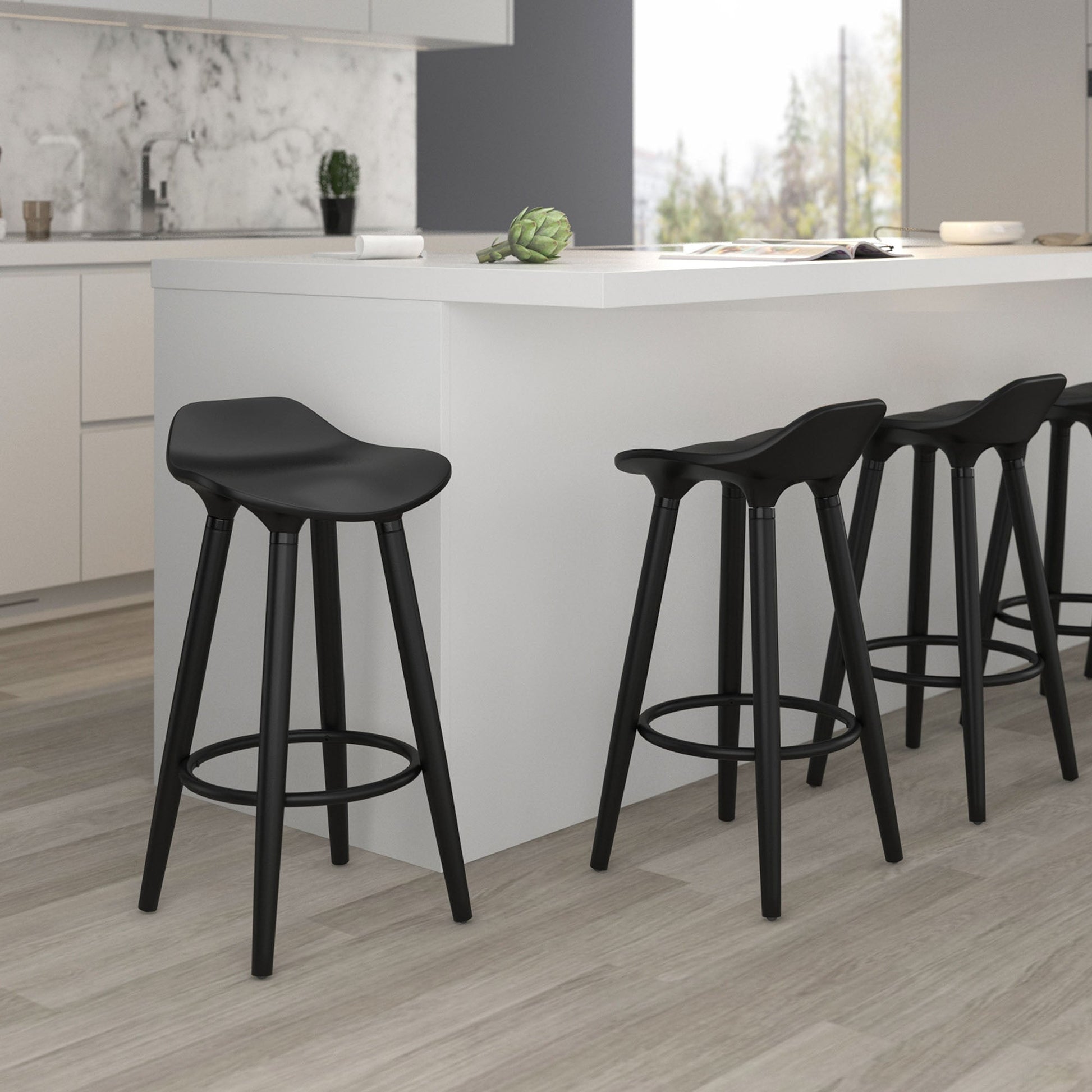 WorldwideTREX - 26" COUNTER STOOL - BLACK