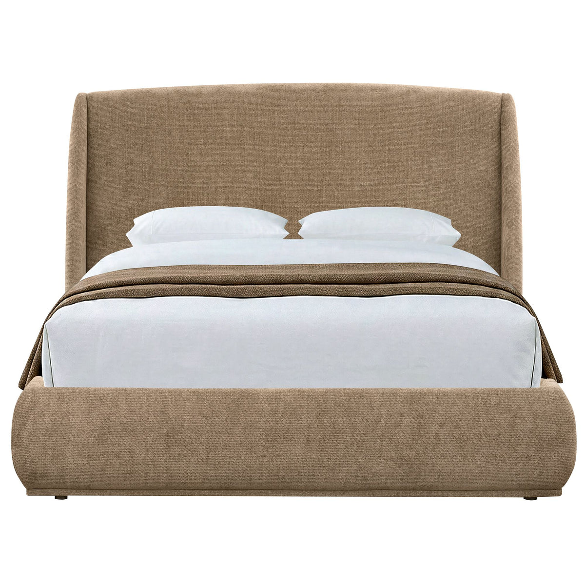 WorldwideUrsula Platform Bed in Dark Beige