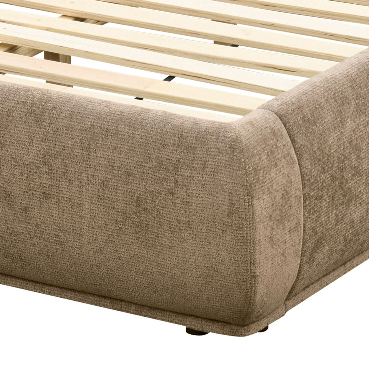 WorldwideUrsula Platform Bed in Dark Beige