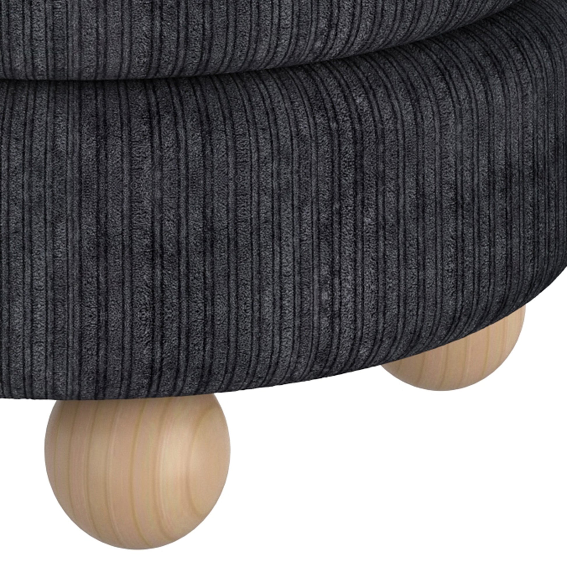WorldwideWILLO - ROUND OTTOMAN - BLACK