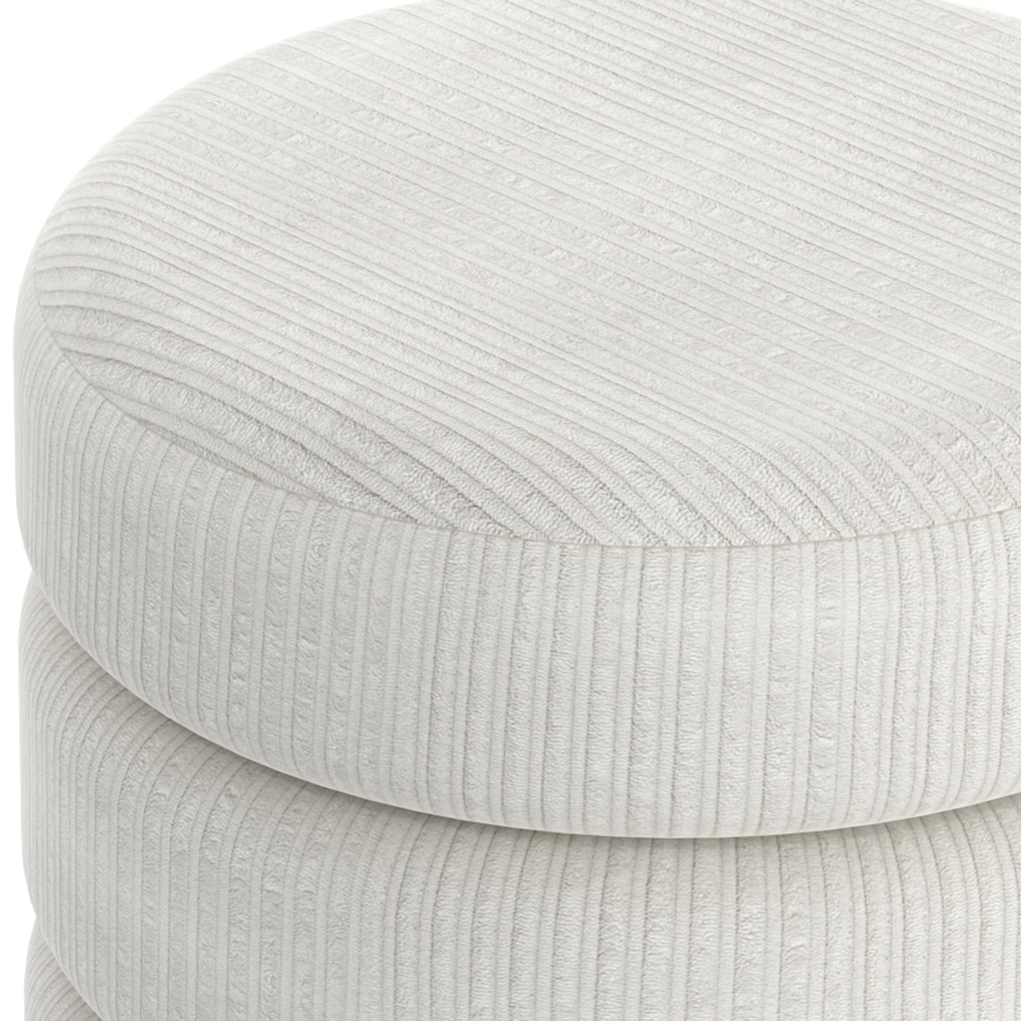 WorldwideWILLO - ROUND OTTOMAN - IVORY