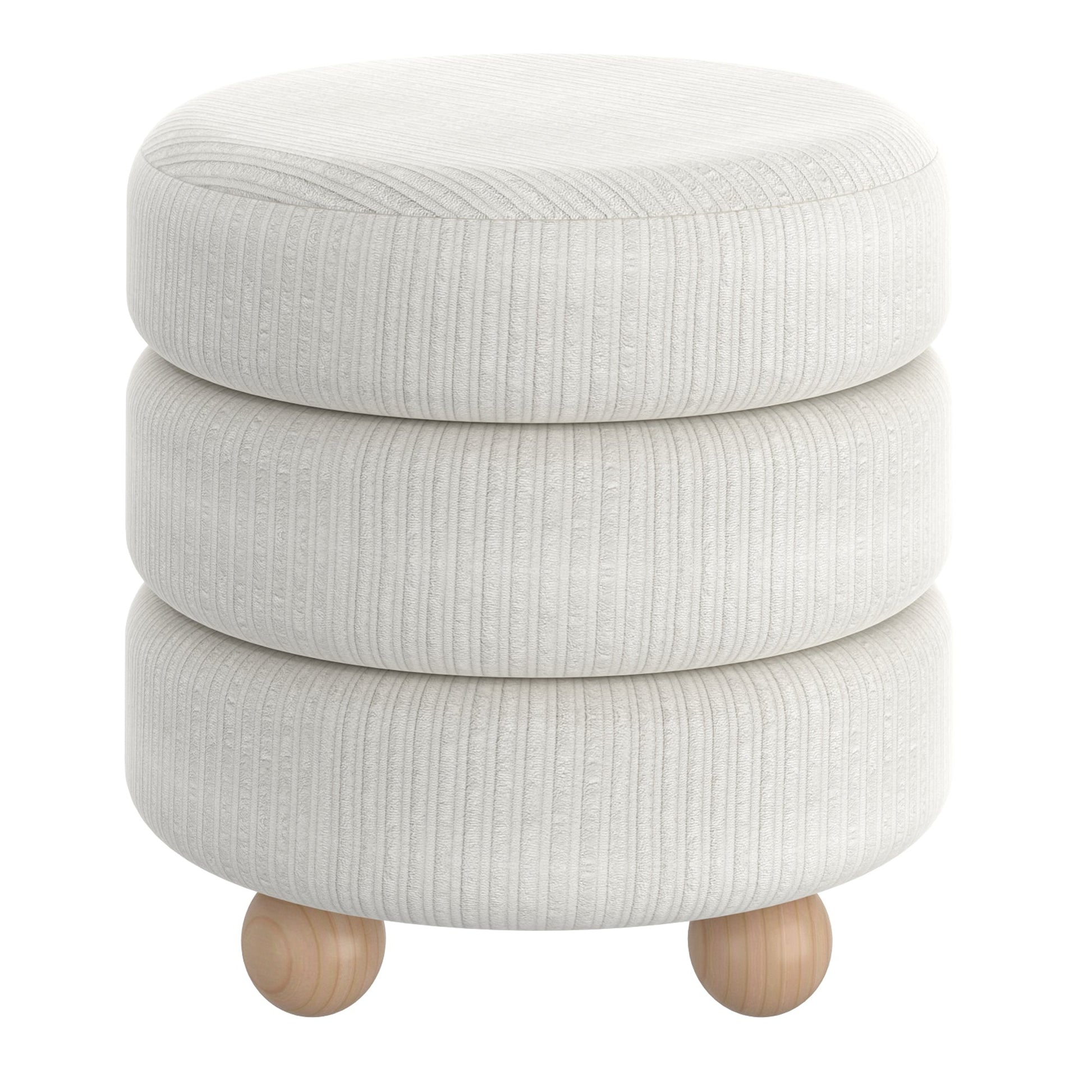 WorldwideWILLO - ROUND OTTOMAN - IVORY