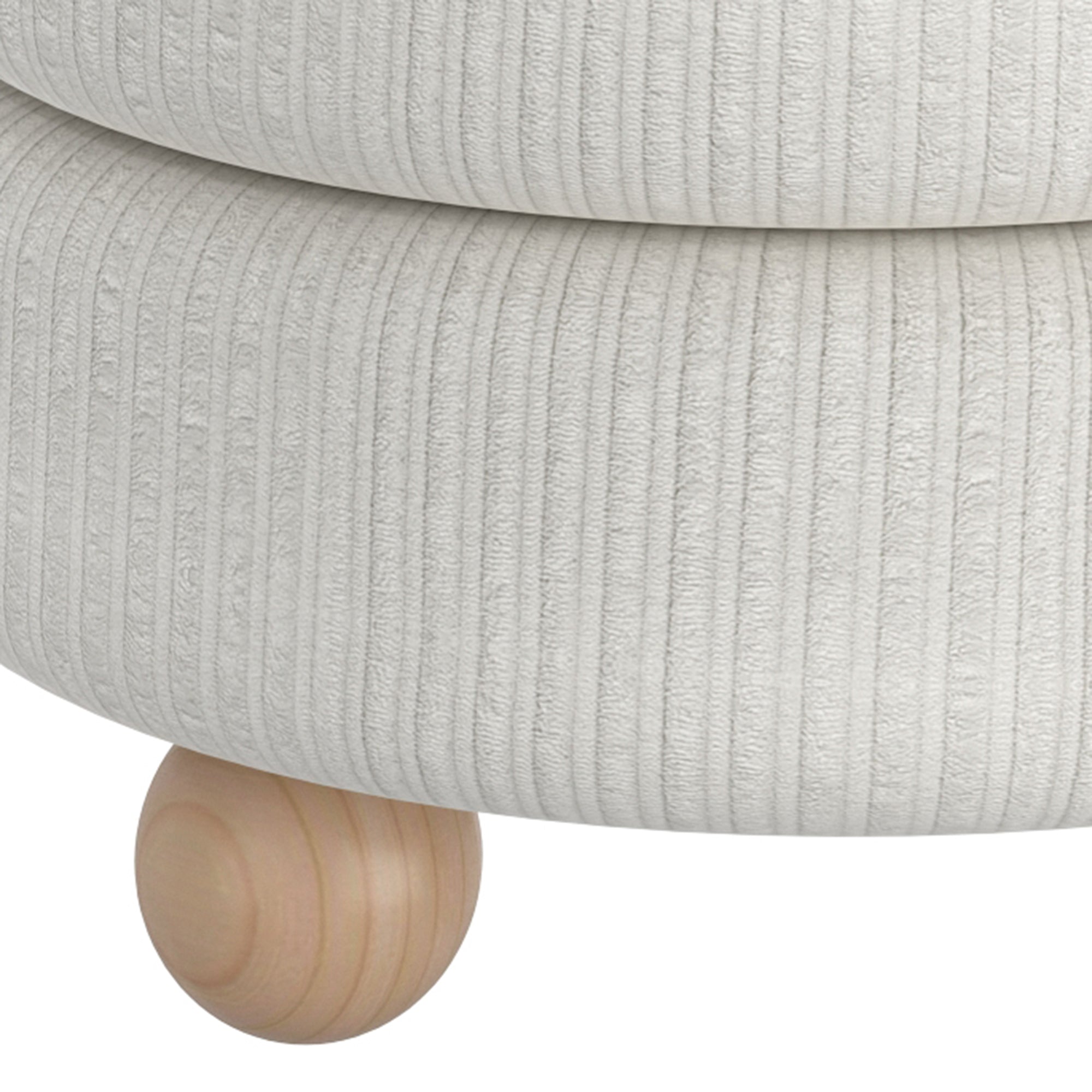 WorldwideWILLO - ROUND OTTOMAN - IVORY