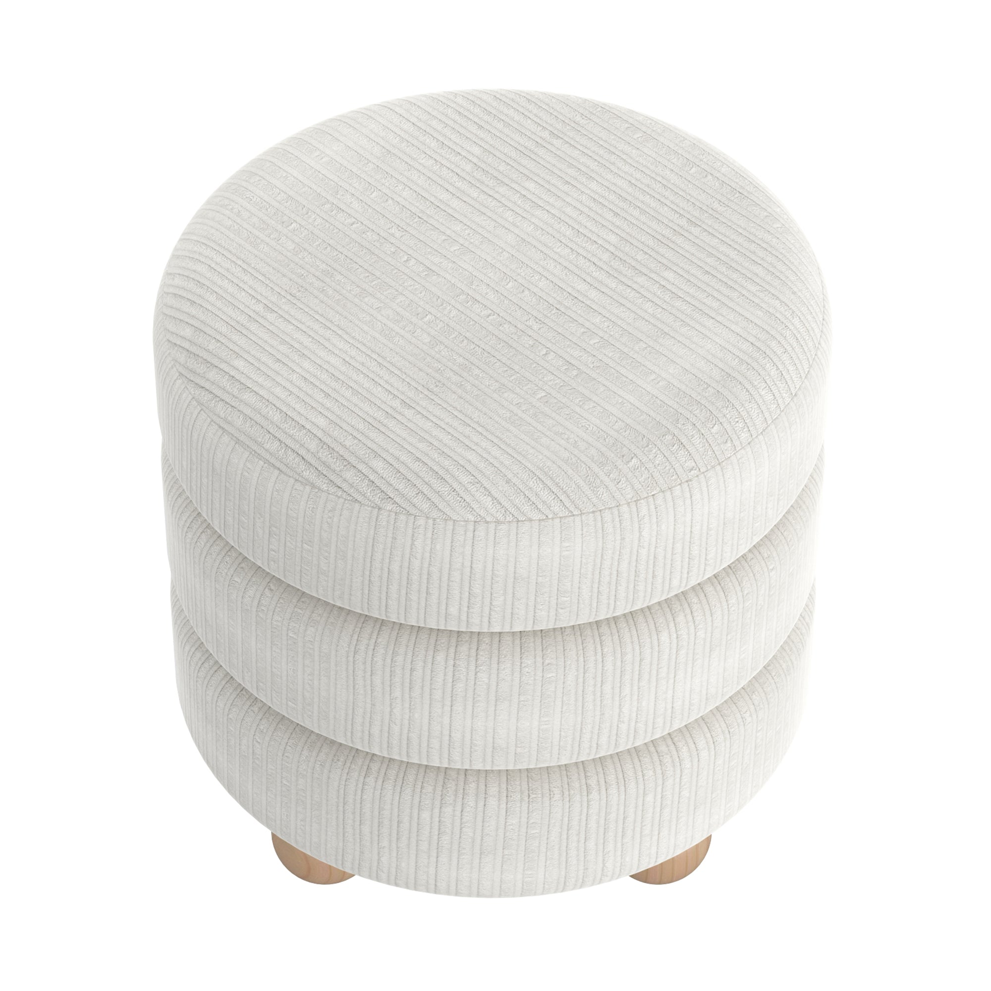 WorldwideWILLO - ROUND OTTOMAN - IVORY
