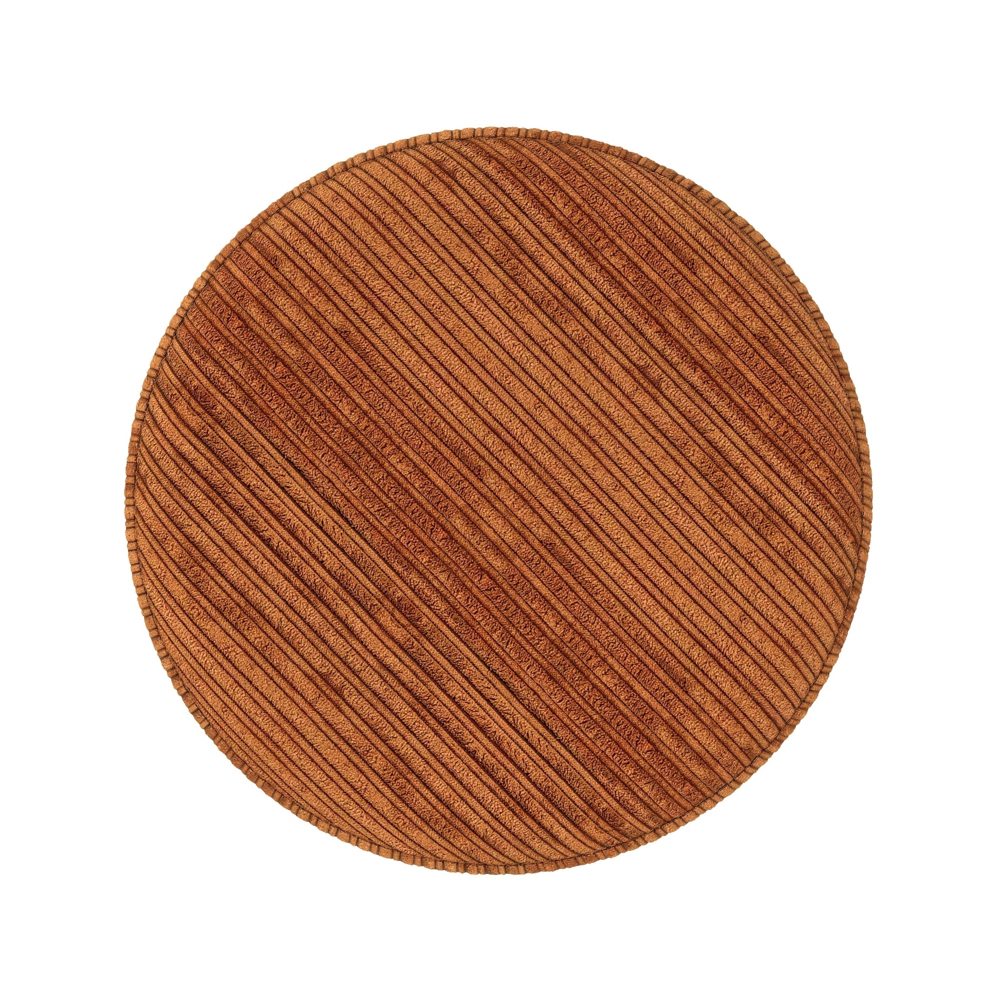WorldwideWILLO - ROUND OTTOMAN - RUST BROWN