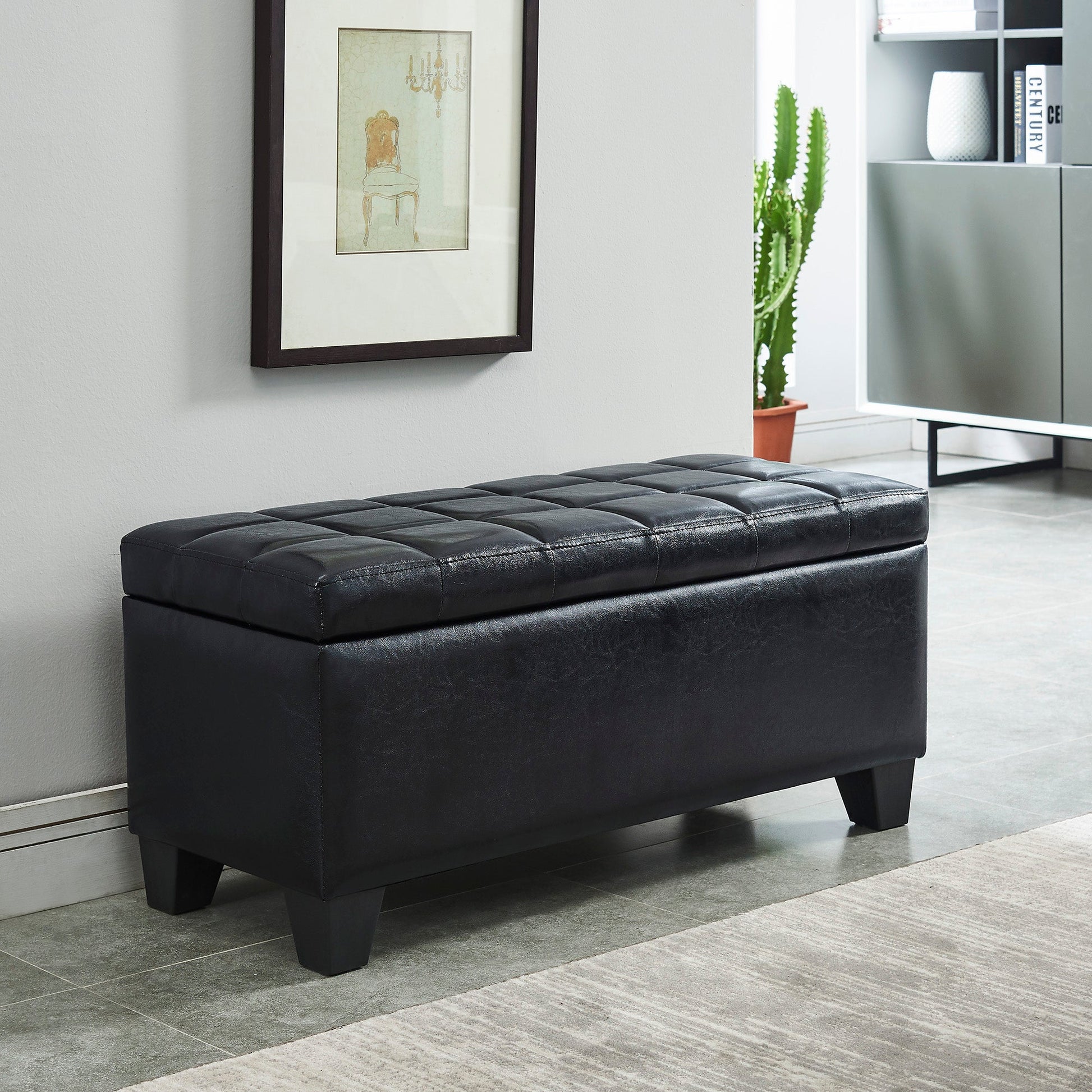 WorldwideWINSTON - STORAGE OTTOMAN - BLACK