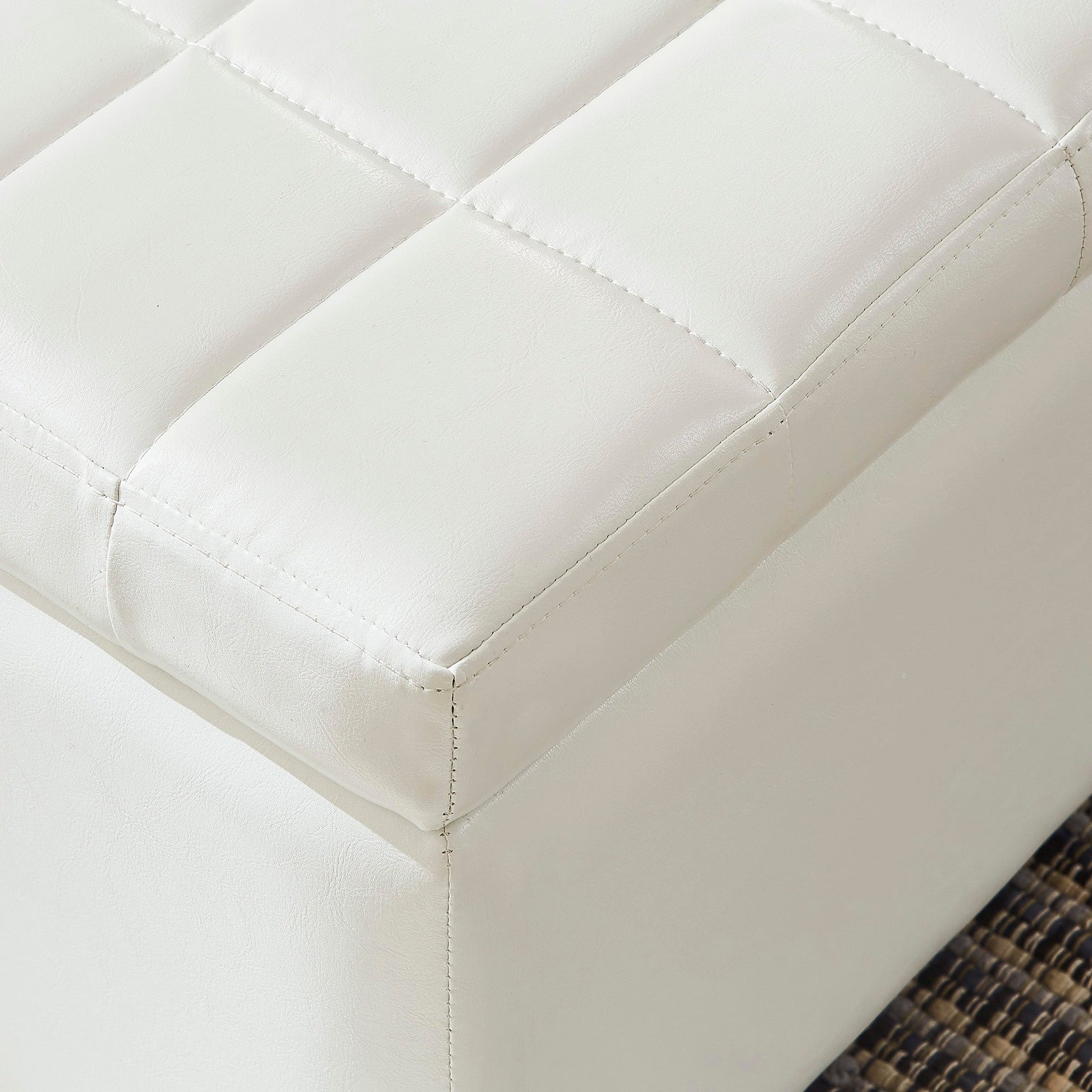 WorldwideWINSTON - STORAGE OTTOMAN - WHITE