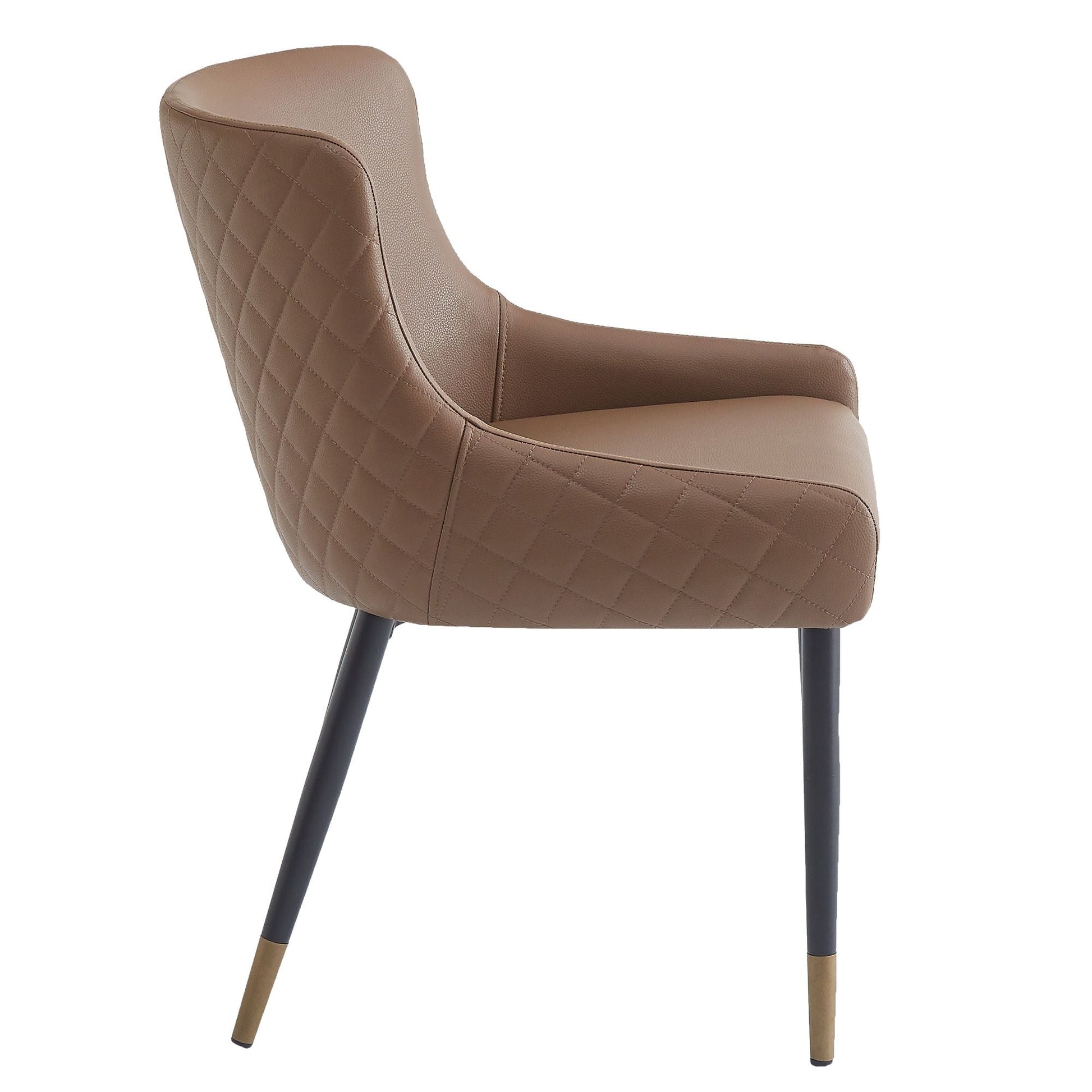 WorldwideXander Dining/Lounge Chair, Set of 2 in Brown and Black