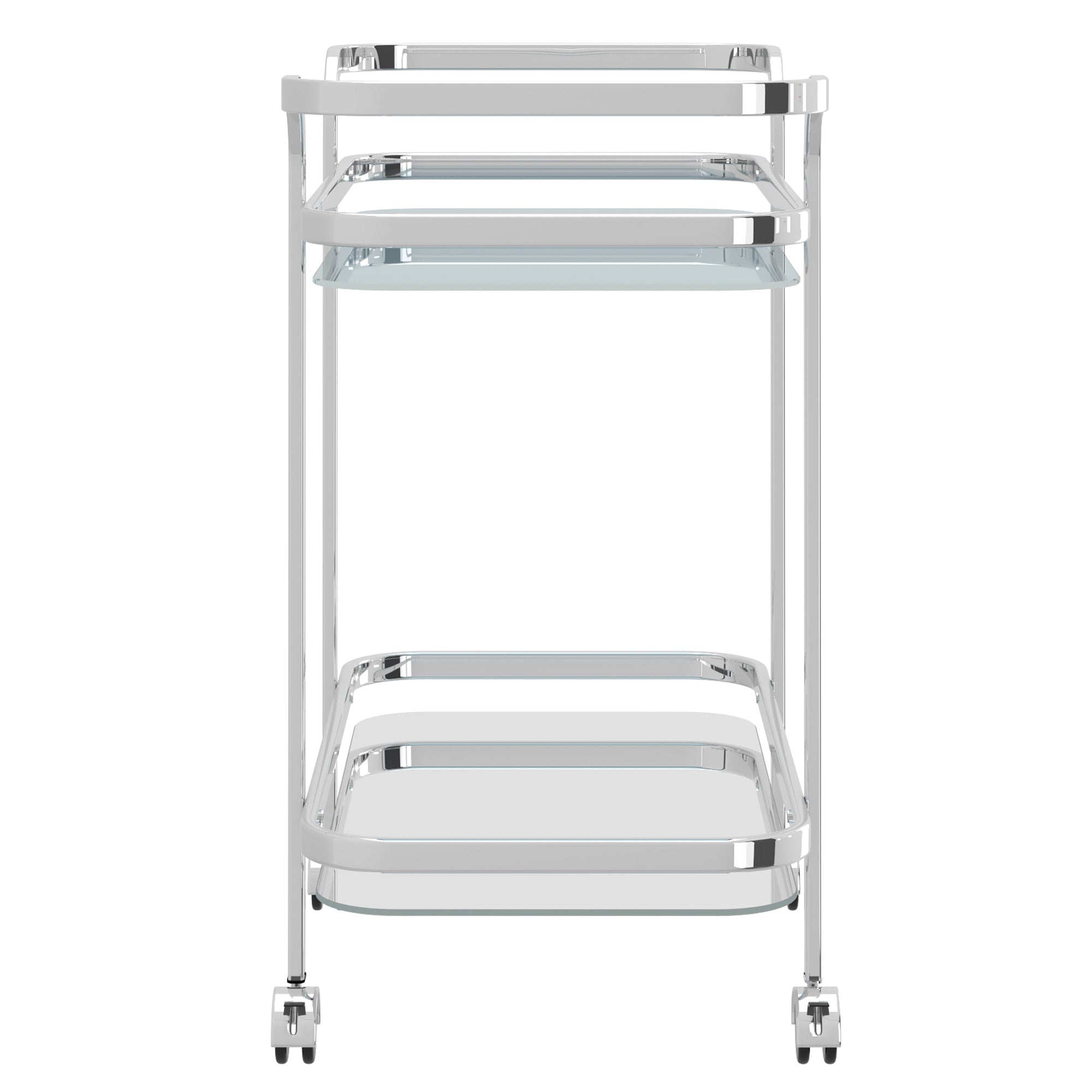 WorldwideZEDD - 2 - TIER BAR CART - CHROME