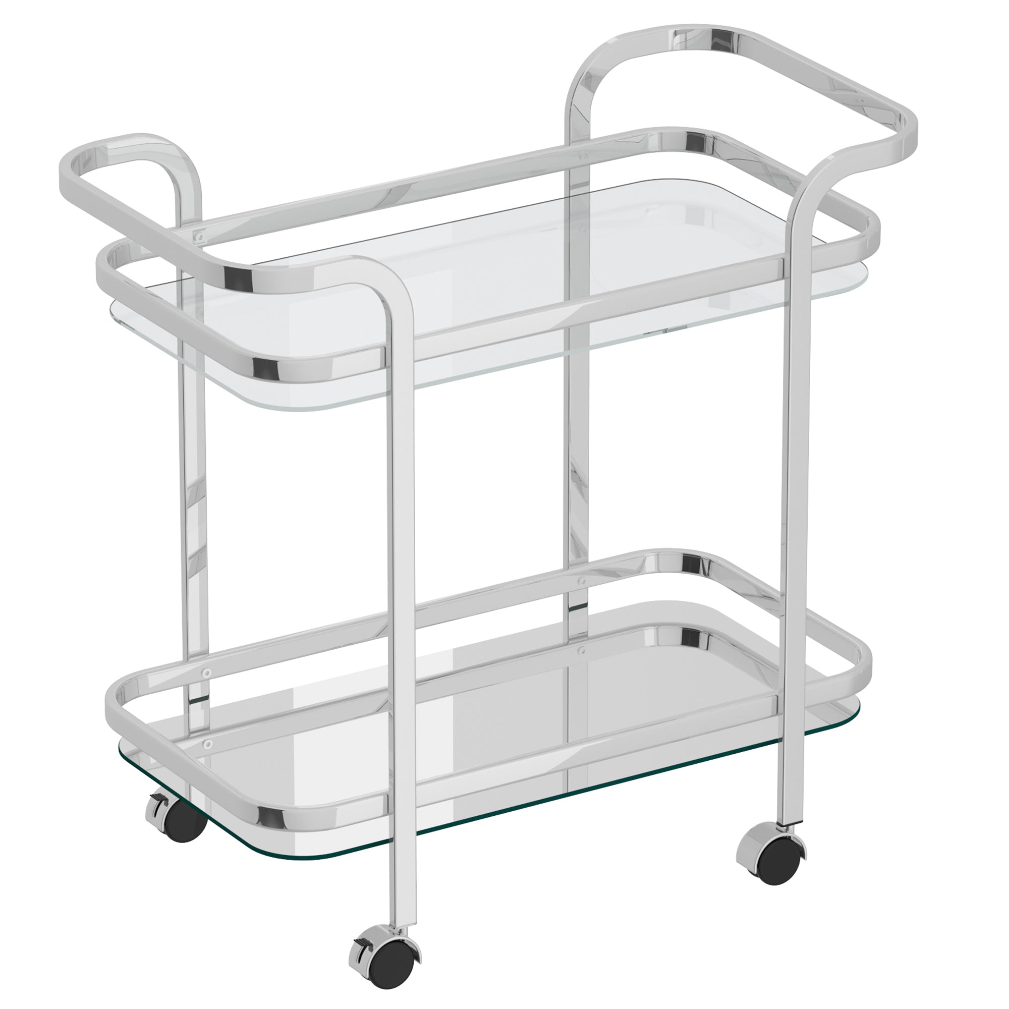 WorldwideZEDD - 2 - TIER BAR CART - CHROME