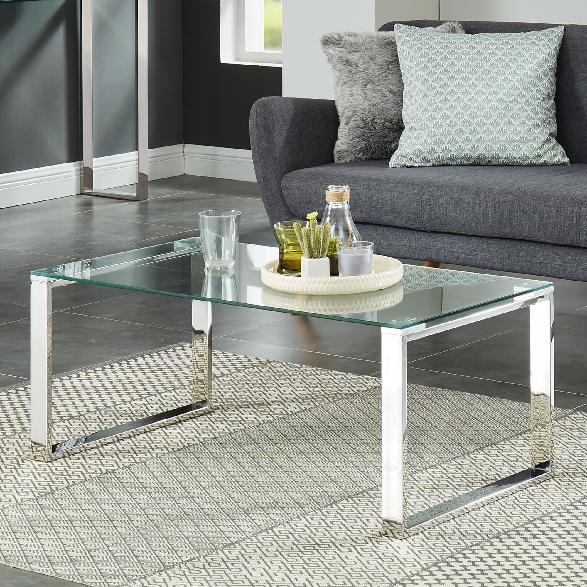 WorldwideZEVON - COFFEE TABLE - SILVER