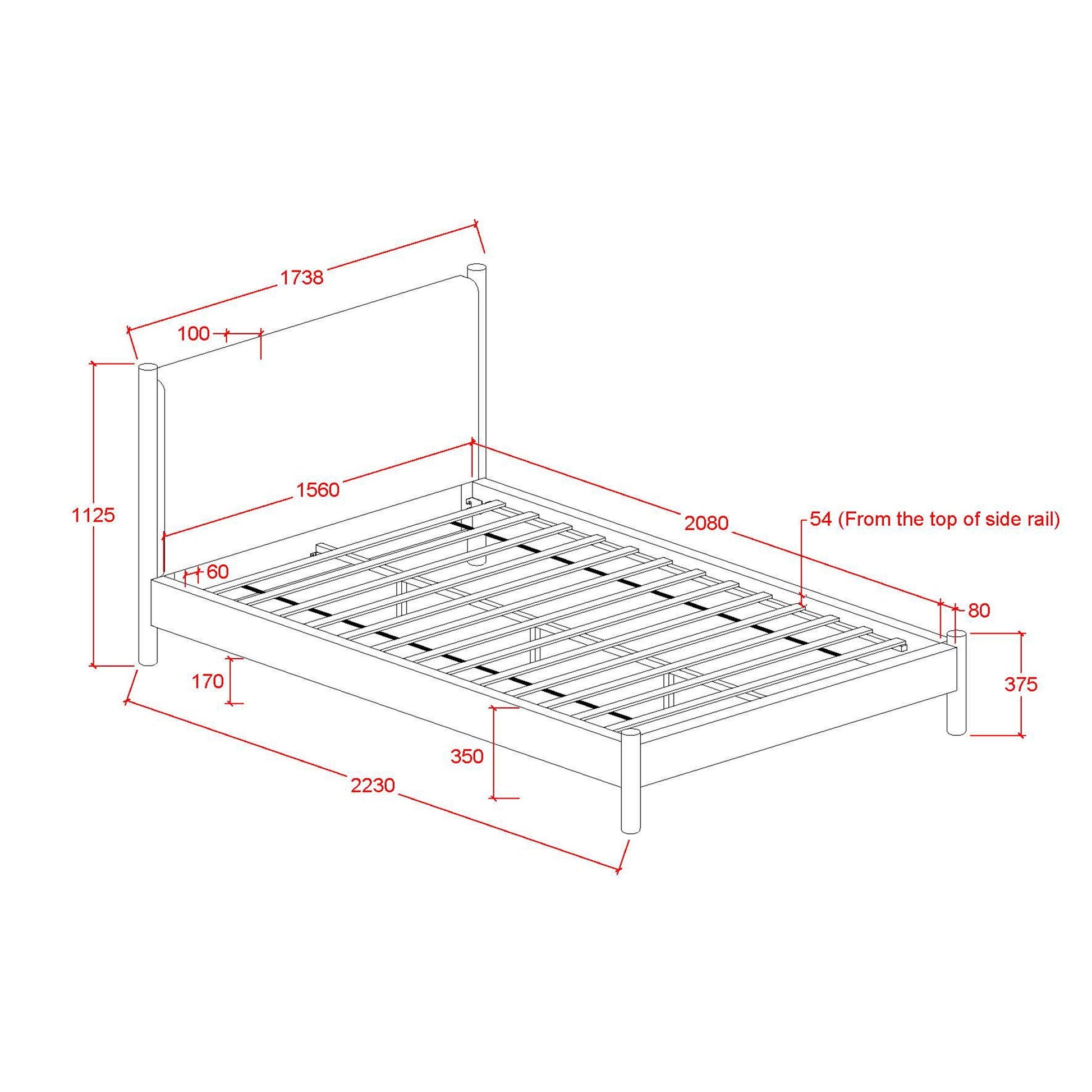 WorldwideZORAN - 60" PLATFORM BED - MUSHROOM