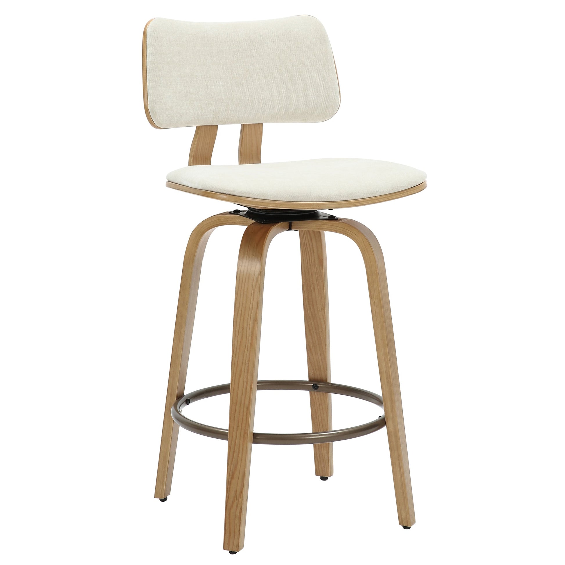 WorldwideZUNI - 26' COUNTER STOOL - BEIGE FABRIC