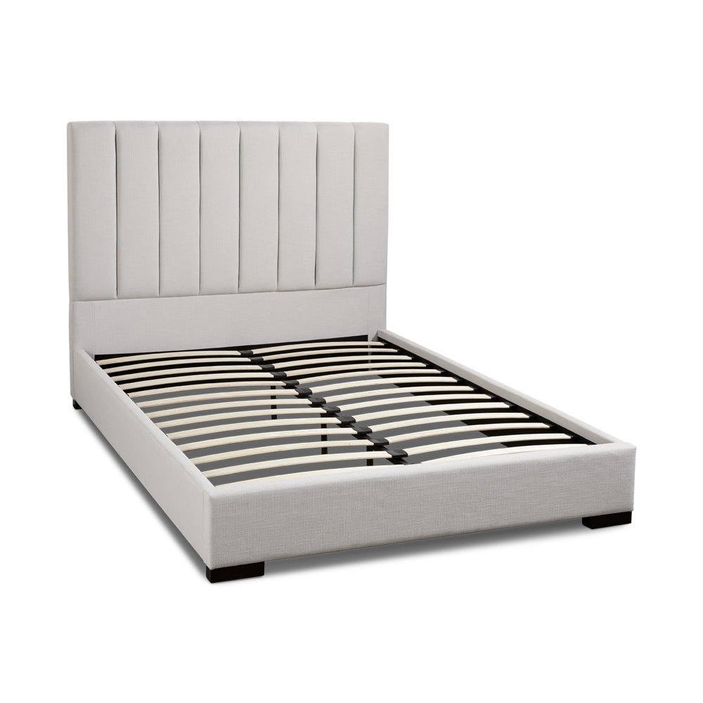 XcellaChannel Bed: Grey Linen