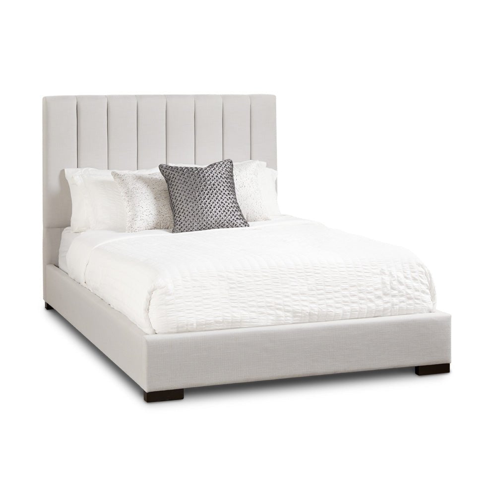 XcellaChannel Bed: Grey Linen