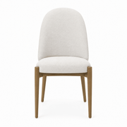 XcellaLiverpool Dining Chair: Ivory natural wood