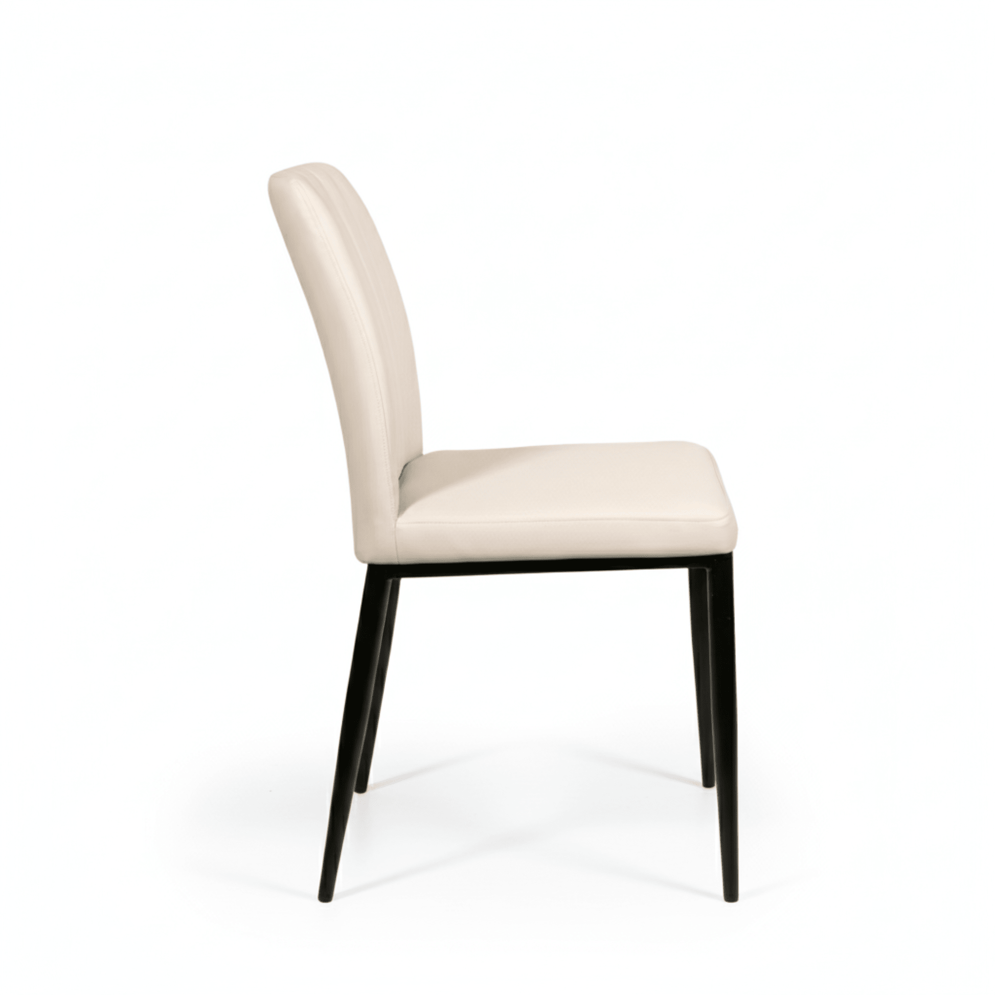 XcellaSlay Dining Chair: Cream Leatherette