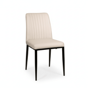 XcellaSlay Dining Chair: Cream Leatherette