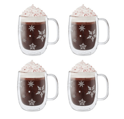 ZwillingZWILLING SORRENTO PLUS SNOWFLAKE DOUBLE - WALLED MUG SET 4 PIECE