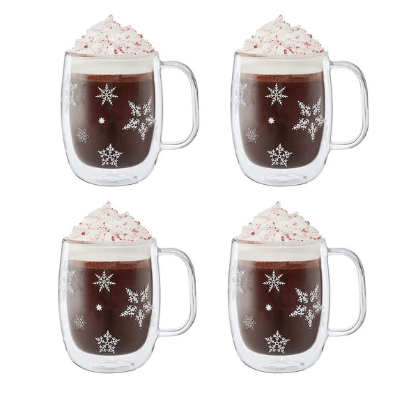 ZwillingZWILLING SORRENTO PLUS SNOWFLAKE DOUBLE - WALLED MUG SET 4 PIECE
