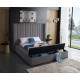 IF 5720 King Bed (Gray Velvet with Storage Bench)